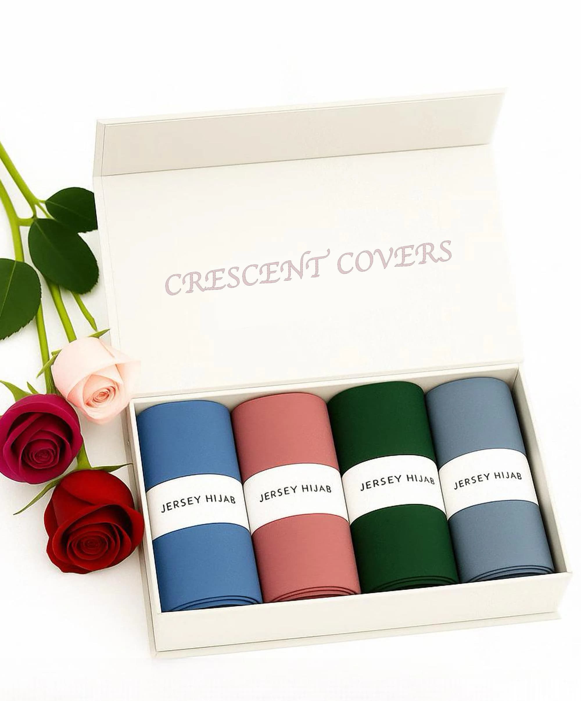 Jersey Hijab Scarf Bundle: Soft Lycra Maxi, Large Size - 4x Pack 75cm x 180cm