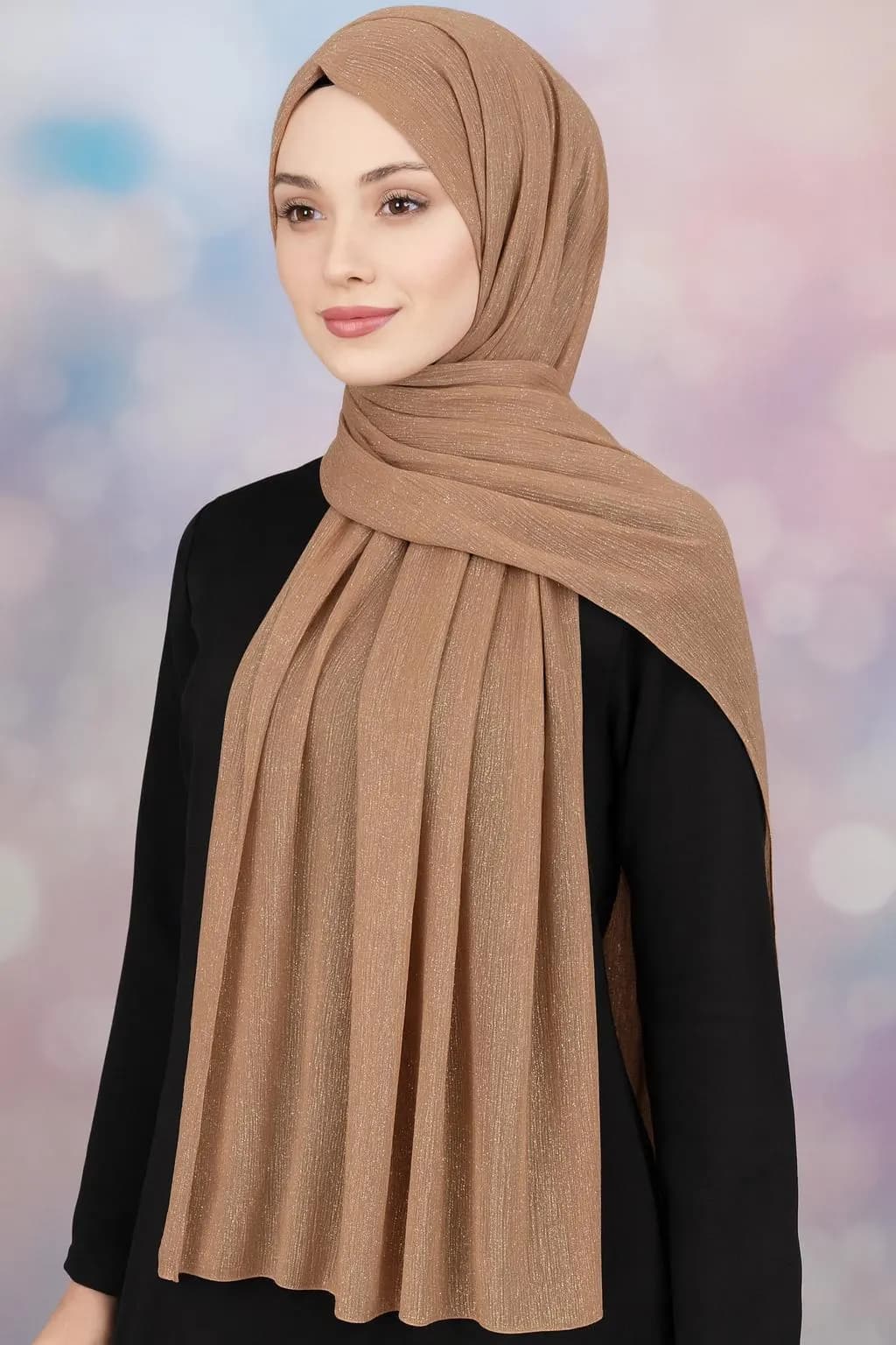 Stardust Glitter Scarf  Shimmery Evening Wrap, Elegant Hijab, Sparkly Shawl for Parties & Weddings