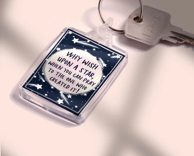 Islamic Keychain: Wish Upon a Star Muslim Gift