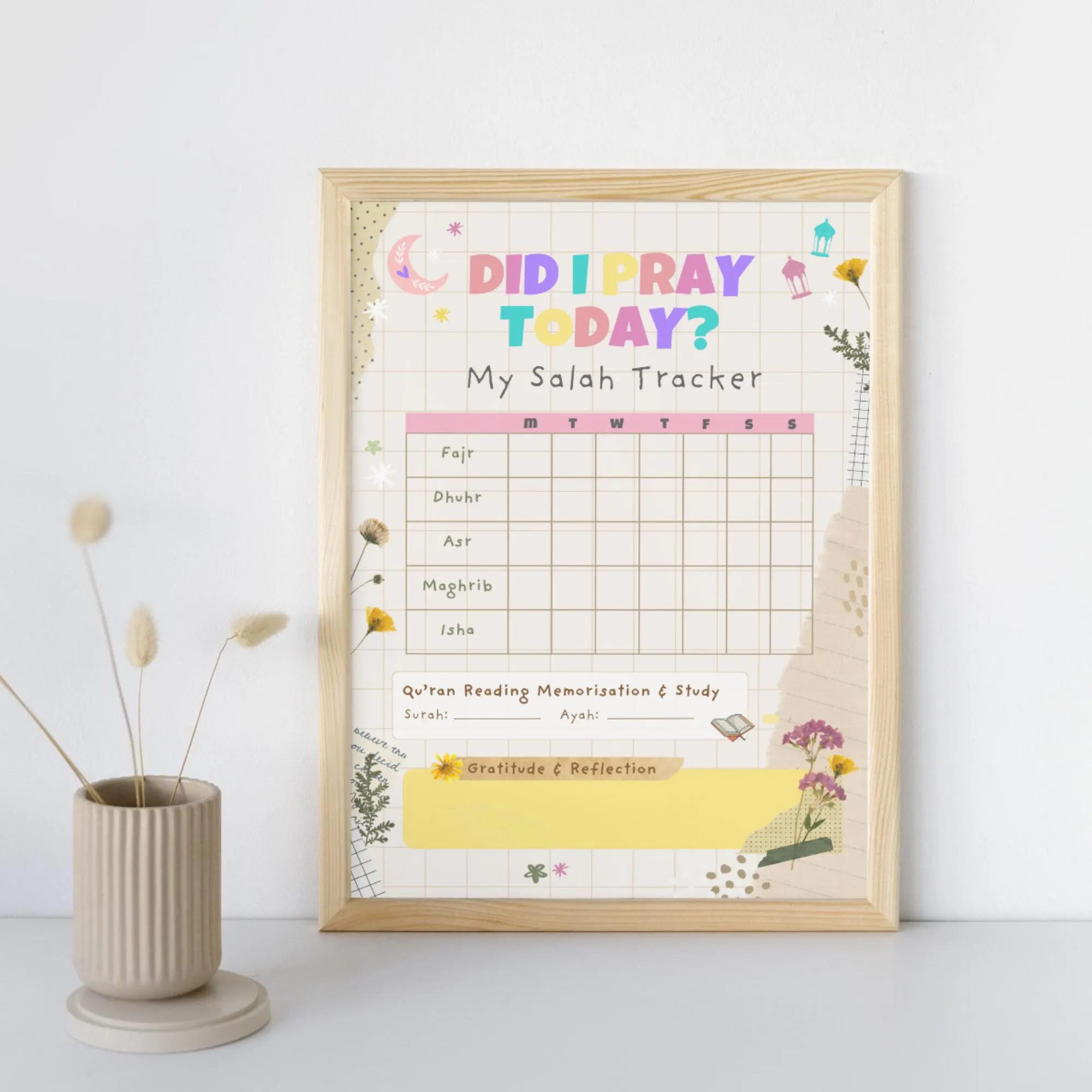 Printable Salah Tracker: Islamic Prayer Journal, Muslim Planner (Digital Download)