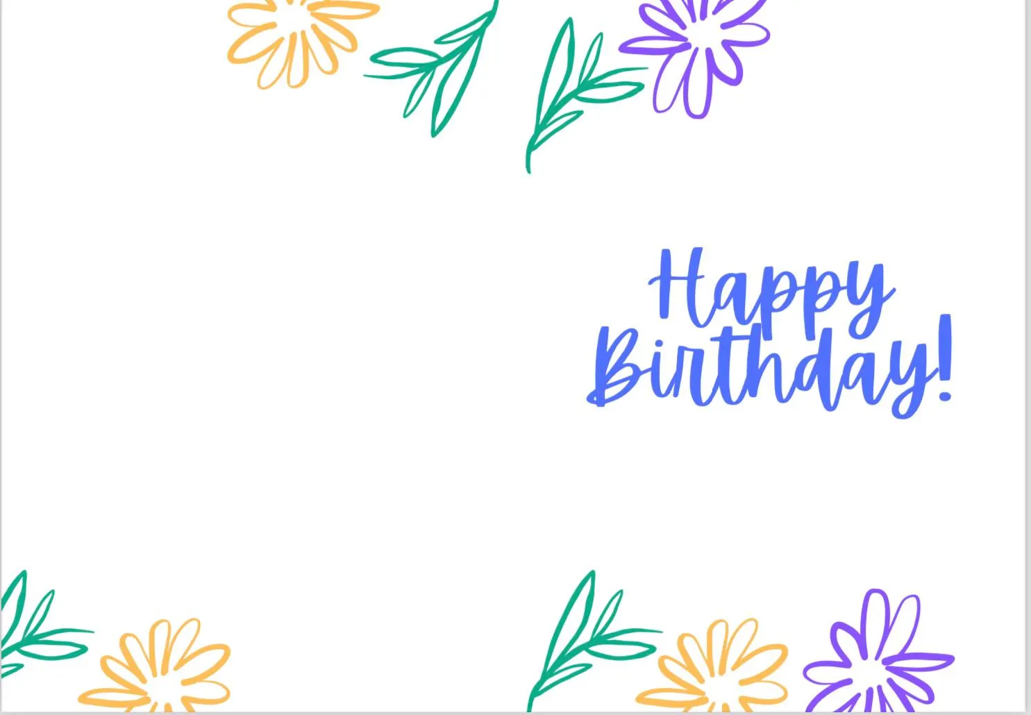 Birthday Greeting Card PDF