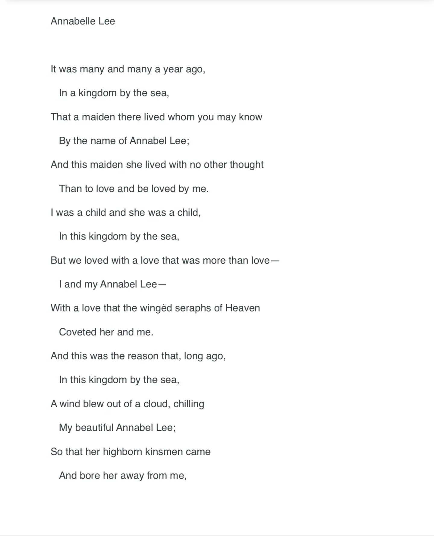 Annabelle Lee  PDF
