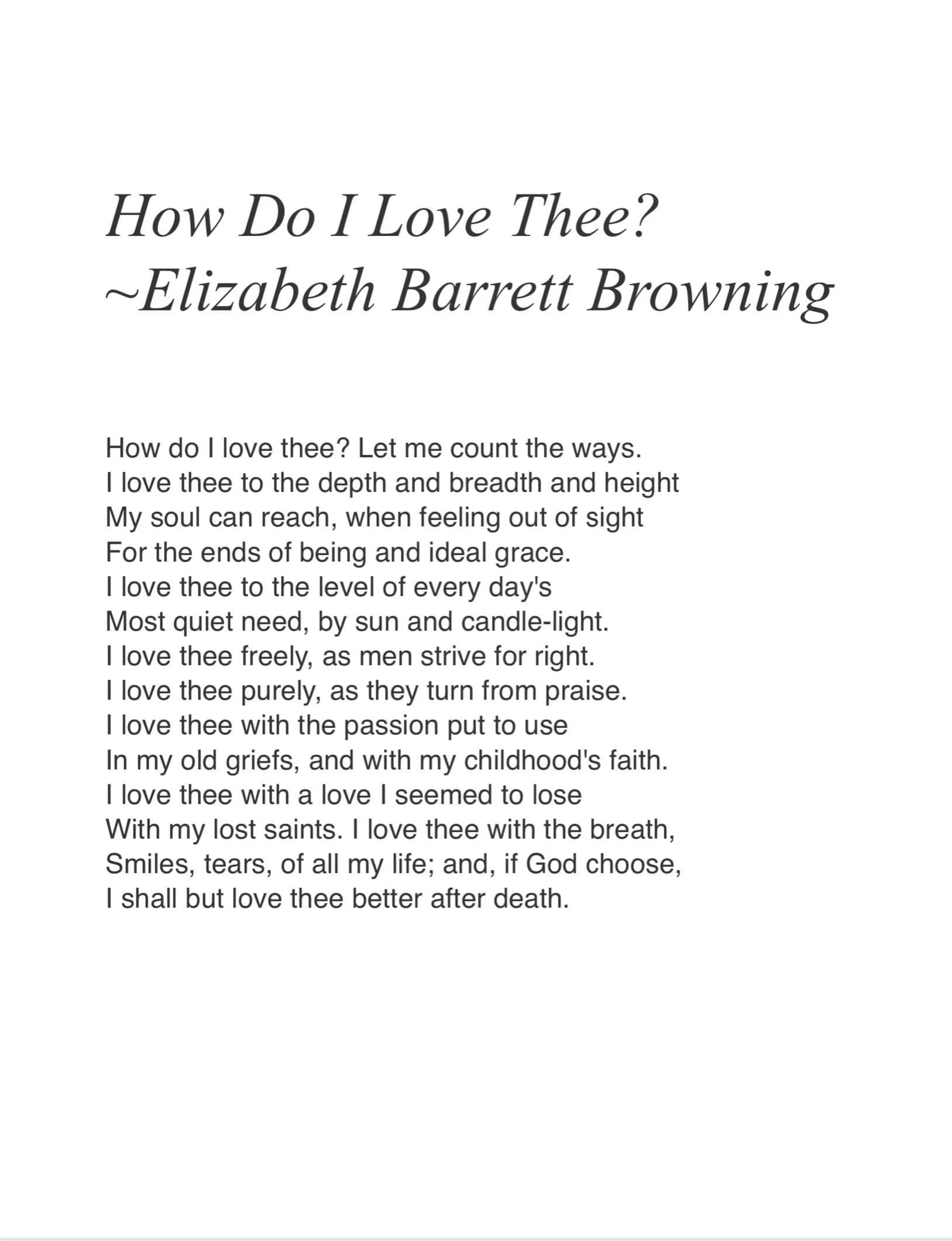 How Do I Love Thee? PDF Download