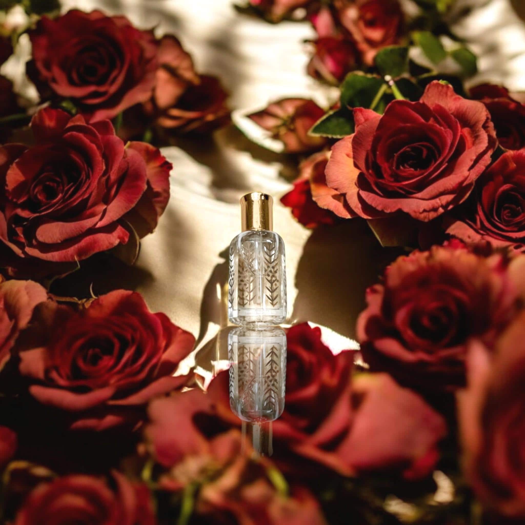 Moroccan Rose Perfume Oil – Floral Attar | Alcohol-Free Vegan Halal Unisex Long-Lasting Arabic Perfume