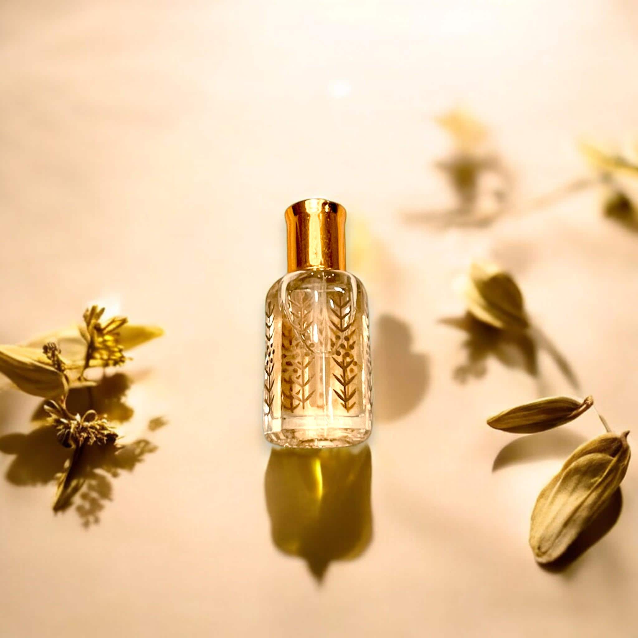 Rose Vanilla Perfume Oil: Floral Woody Scent, Alcohol-Free