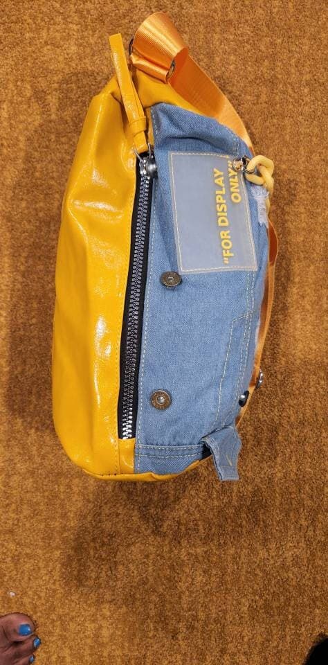 Denim canvas messenger bag - image 5