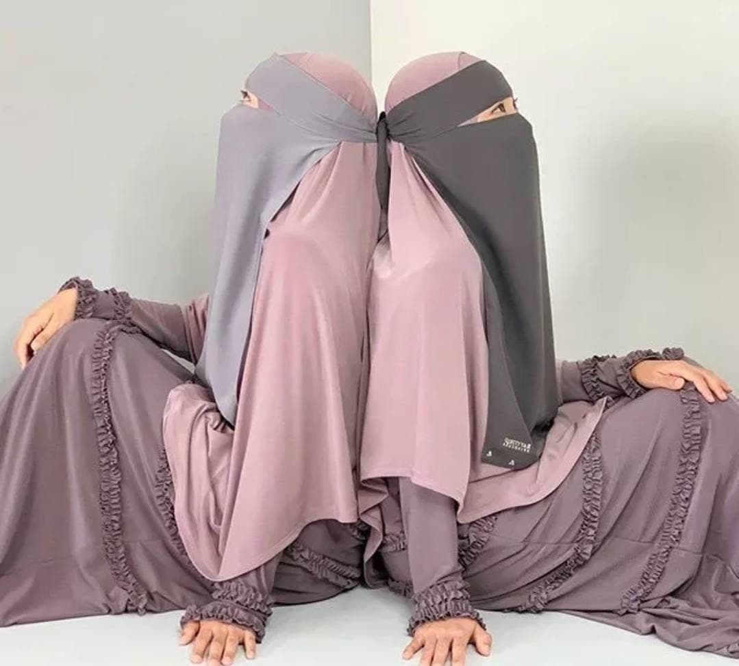 Long single layer niqab veil - image 5