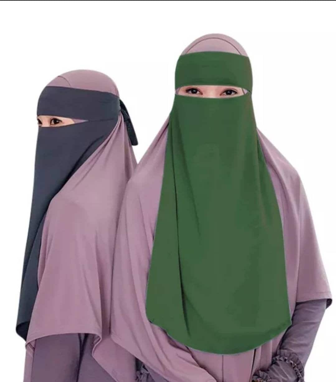 Long single layer niqab veil - image 4