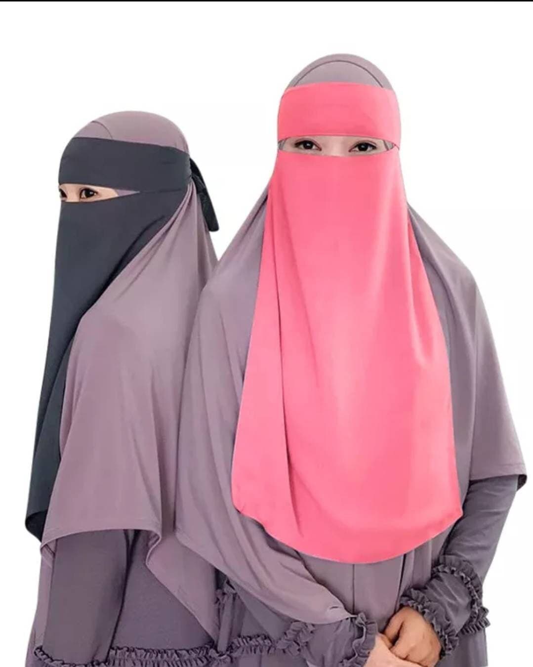 Long single layer niqab veil - image 3