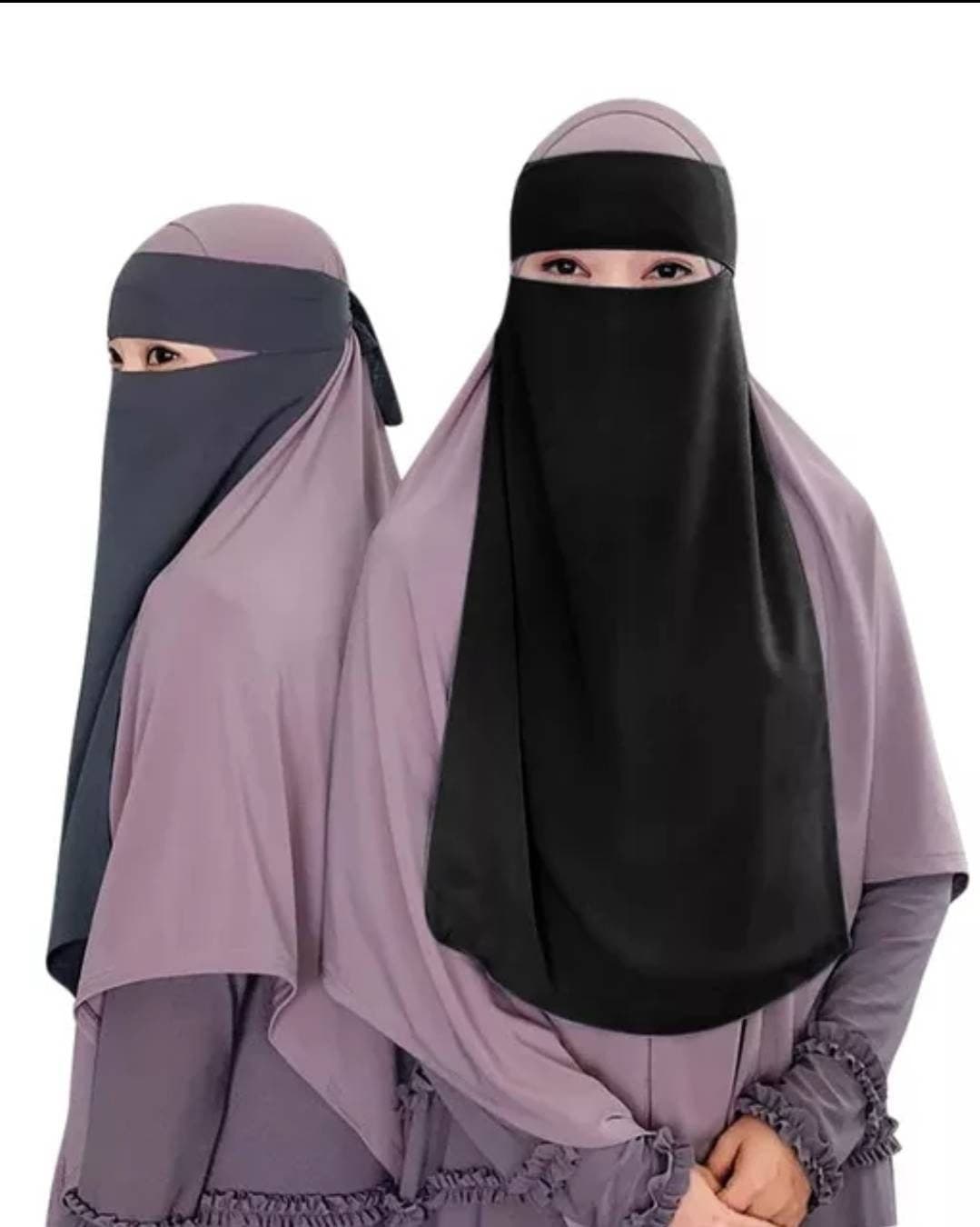 Long single layer niqab veil