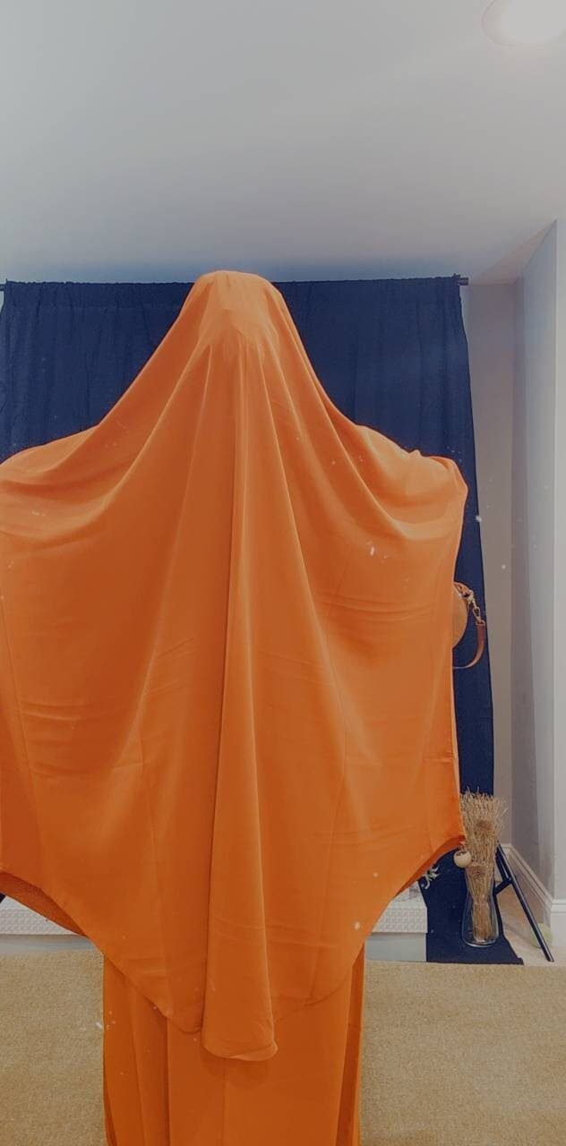 Two piece khimar and skirt