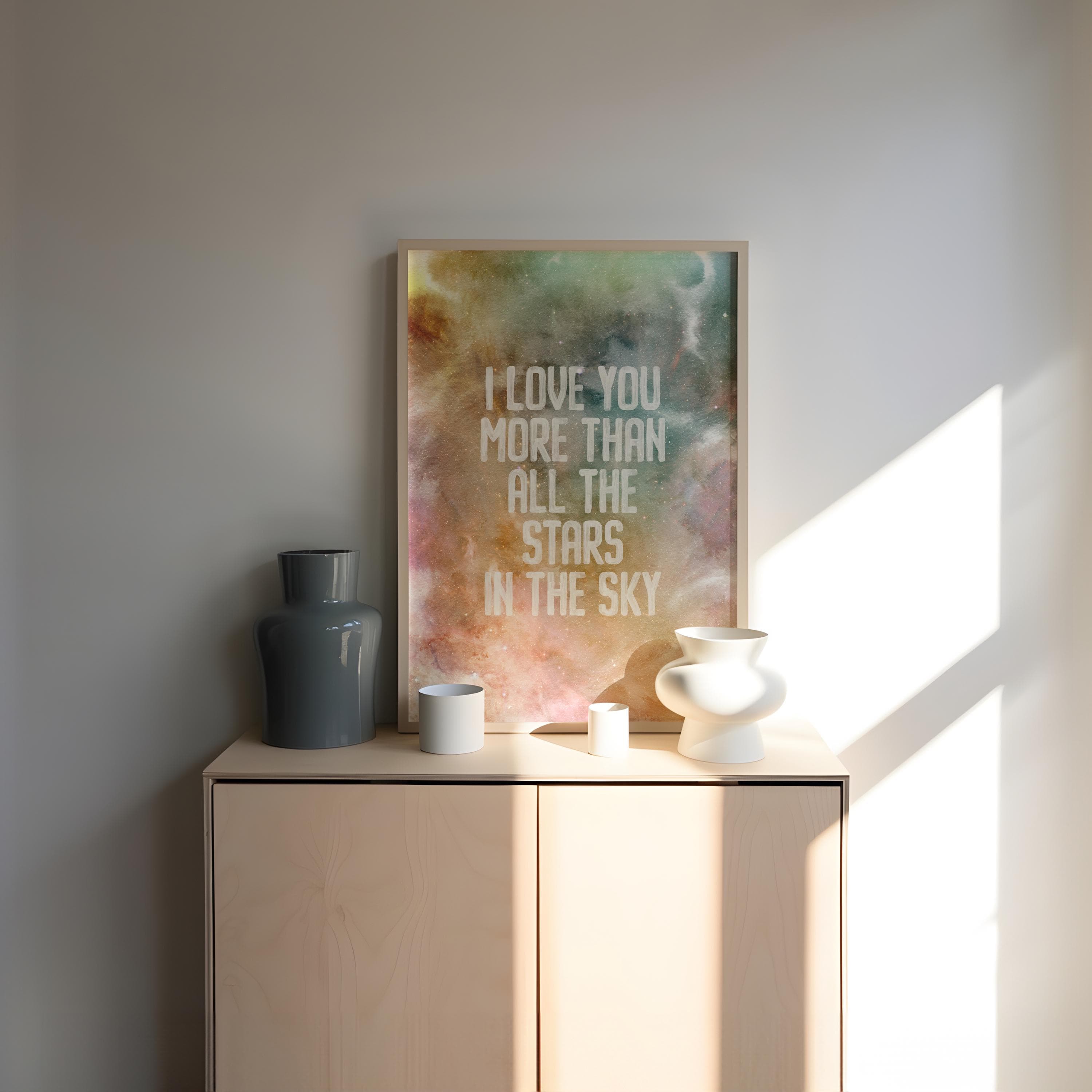 Rainbow Sky Printable Quote Decor Space Room Decor Heartfelt Gift Sentimental Poster Galaxy Theme Art Starry Sky Scene - image 4