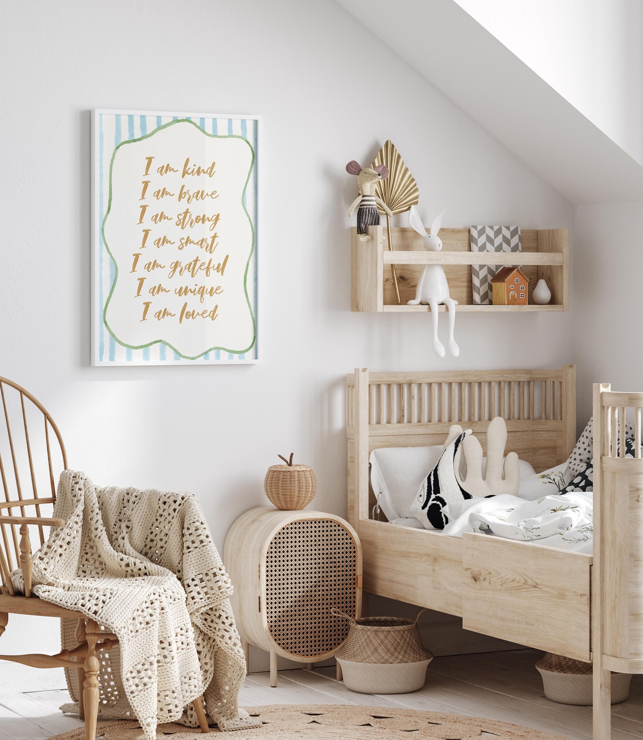 Kids' Affirmation Prints Boho Playroom Homeschool Decor Digital Download - image 4