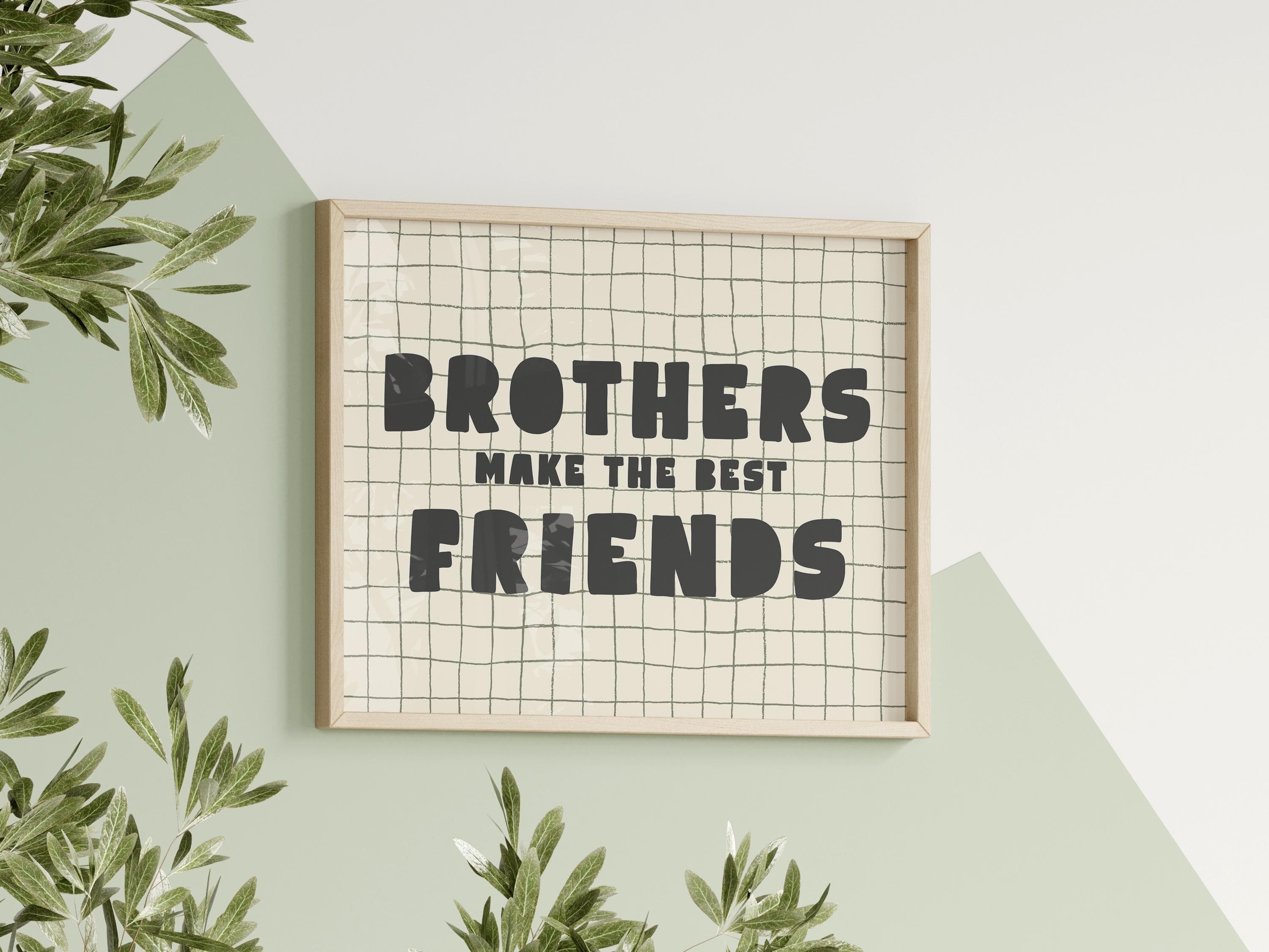 Brothers Make The Best Friends Printable Boy Nursery Print - image 4
