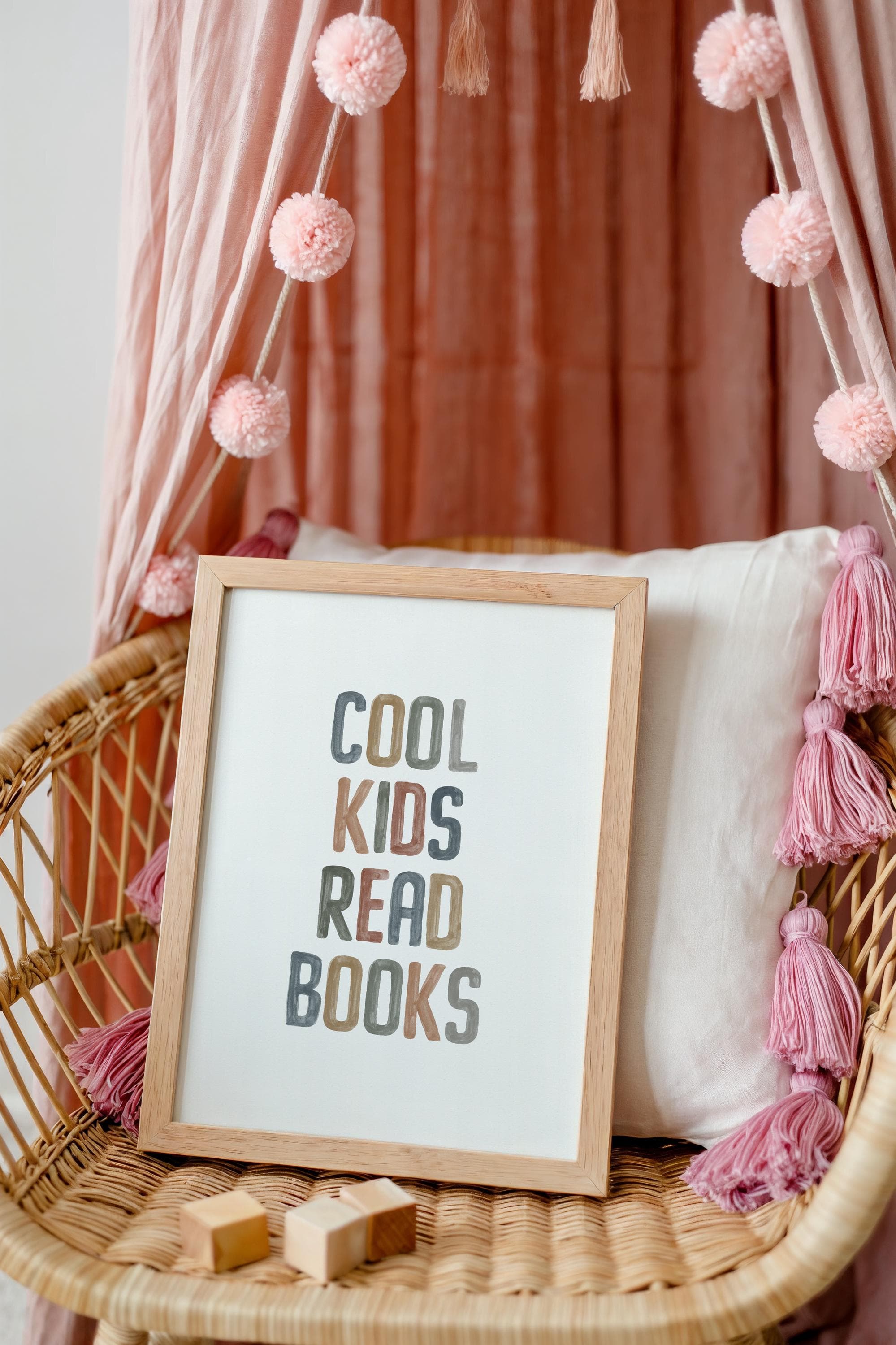 Cool kids read books read Quote Sign Book Lover Gift read corner Kids Wall Decor Playroom Reading book Classroom Printable School Art Decor - image 3