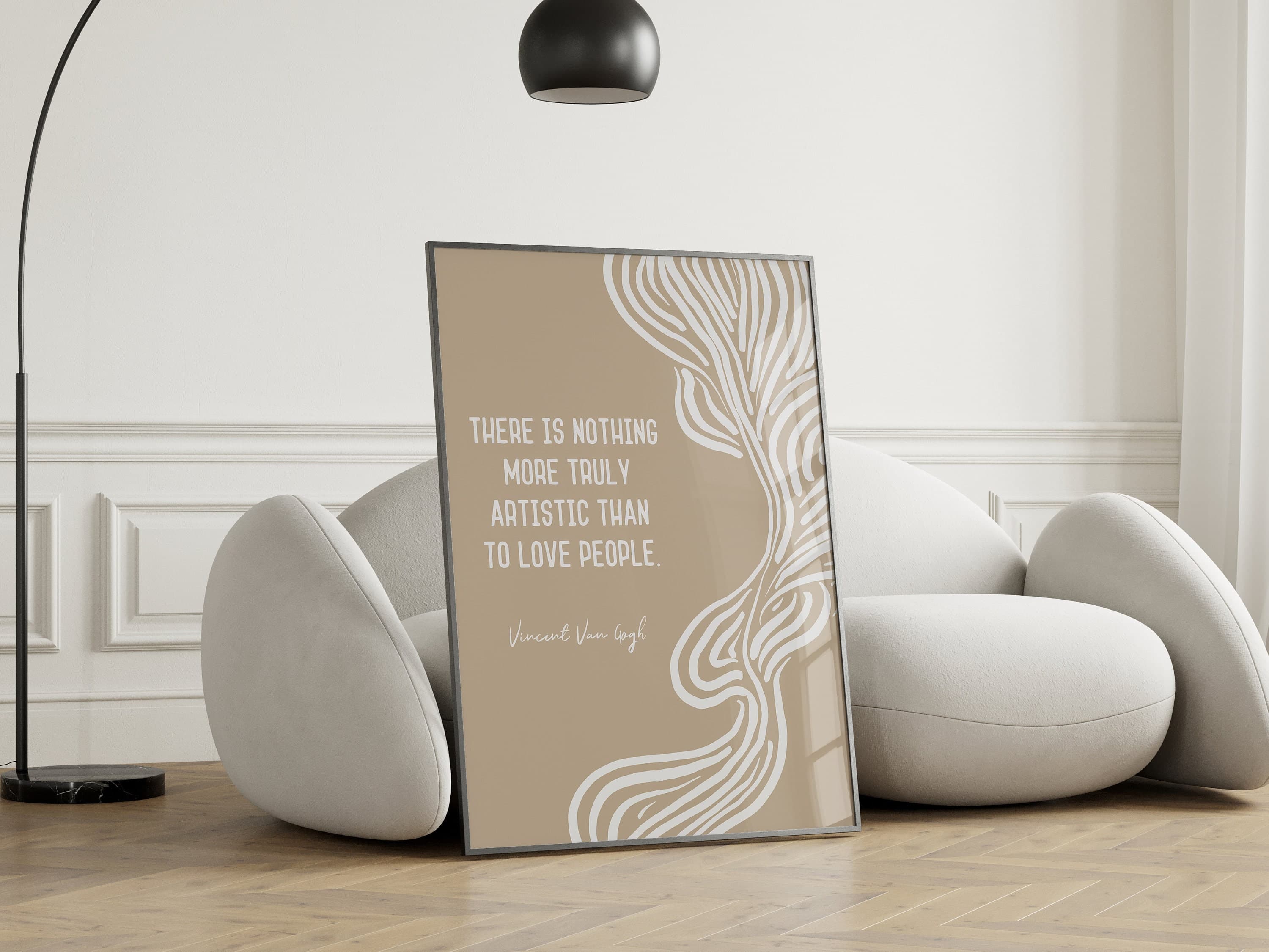 Van Gogh Quote Poster Nothing More Truly Artistic Than to Love People Print Scandinavian Home Art Modern Decor for Living Room