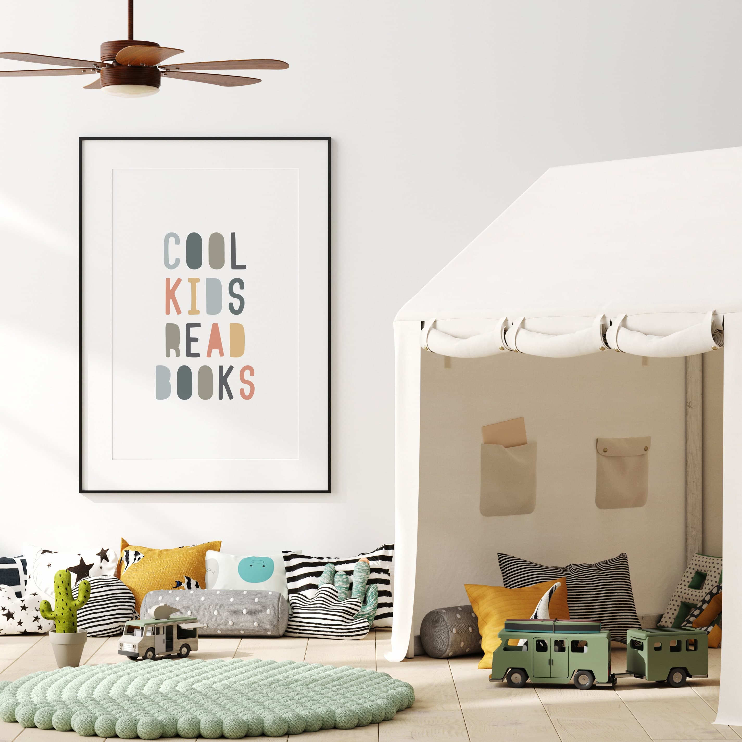 Cool Kids Read Books Quote Sign Book Lover Gift Boho Kids Wall Decor Playroom Reading Classroom Printable School Decor - image 5