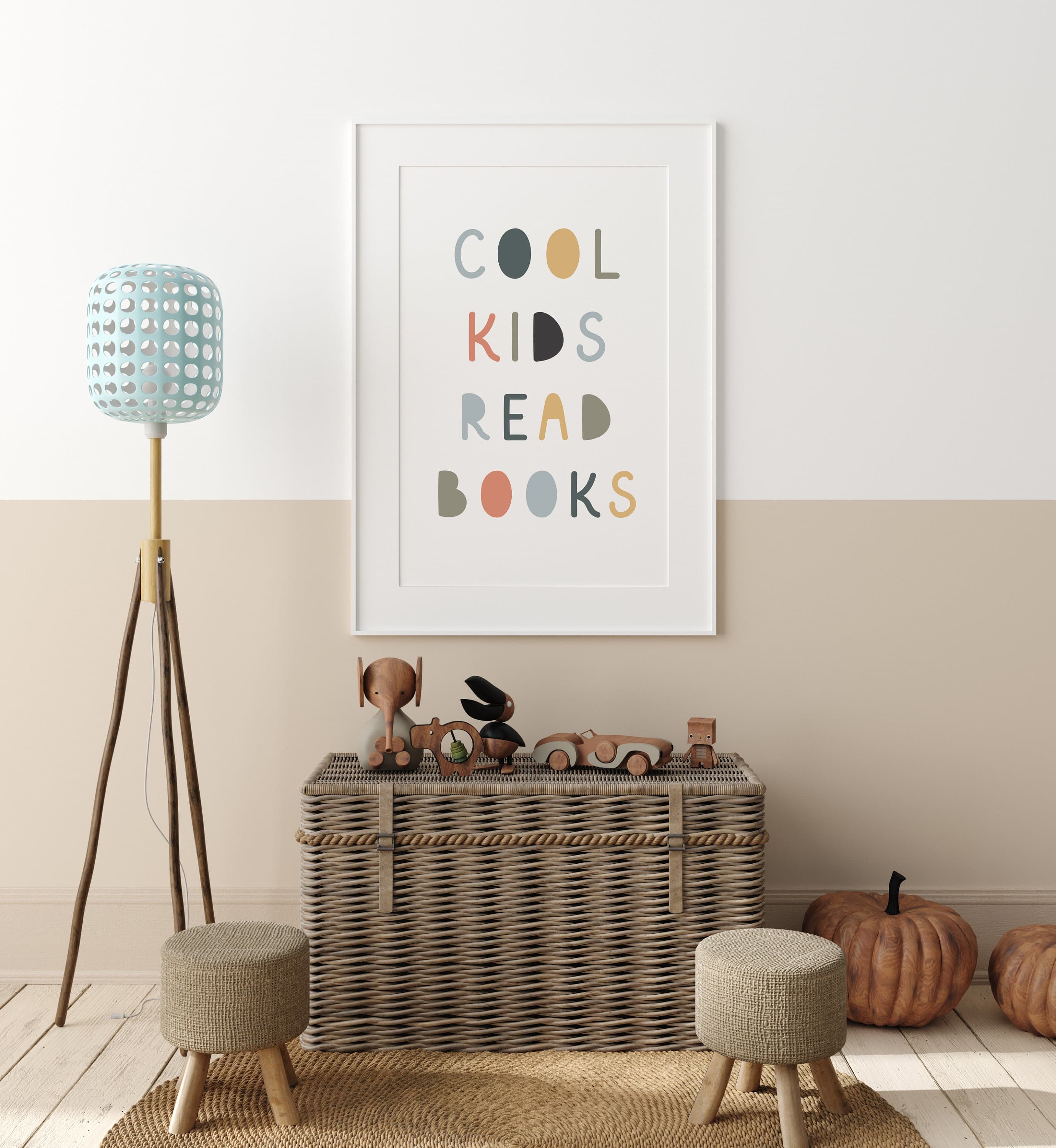 Cool kids read books read Quote Sign Book Lover Gift read corner Kids Wall Decor Playroom Reading book Classroom Printable School Decor - image 5