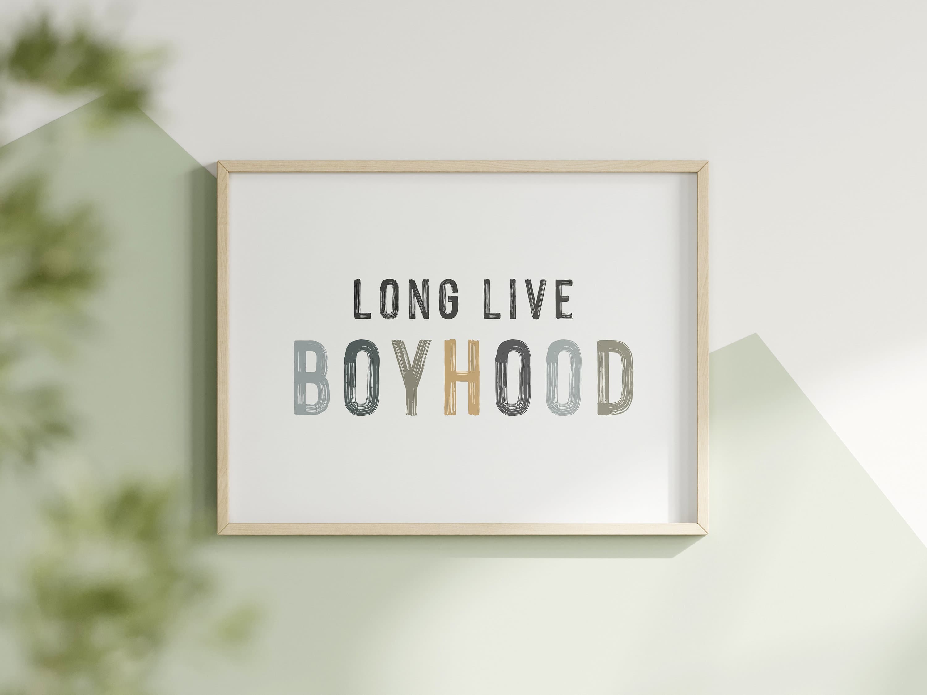 Long Live Boyhood Print Family Bond Handpicked Wall Art Digital Download