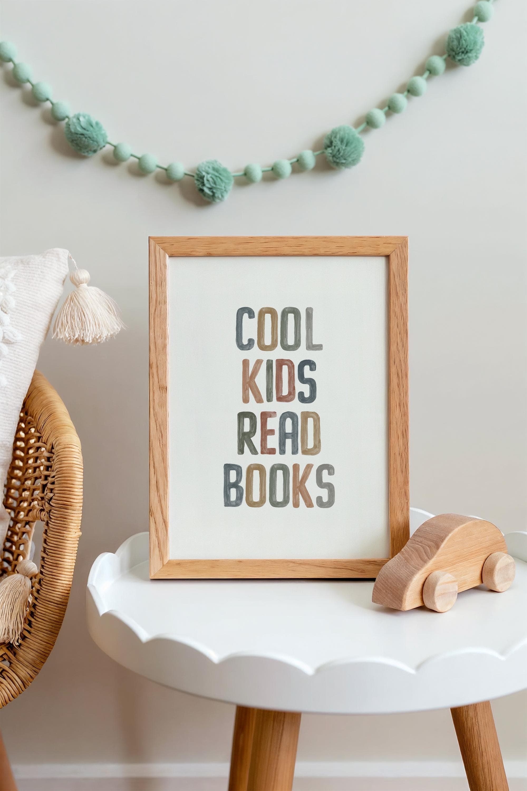 Cool kids read books read Quote Sign Book Lover Gift read corner Kids Wall Decor Playroom Reading book Classroom Printable School Art Decor - image 5