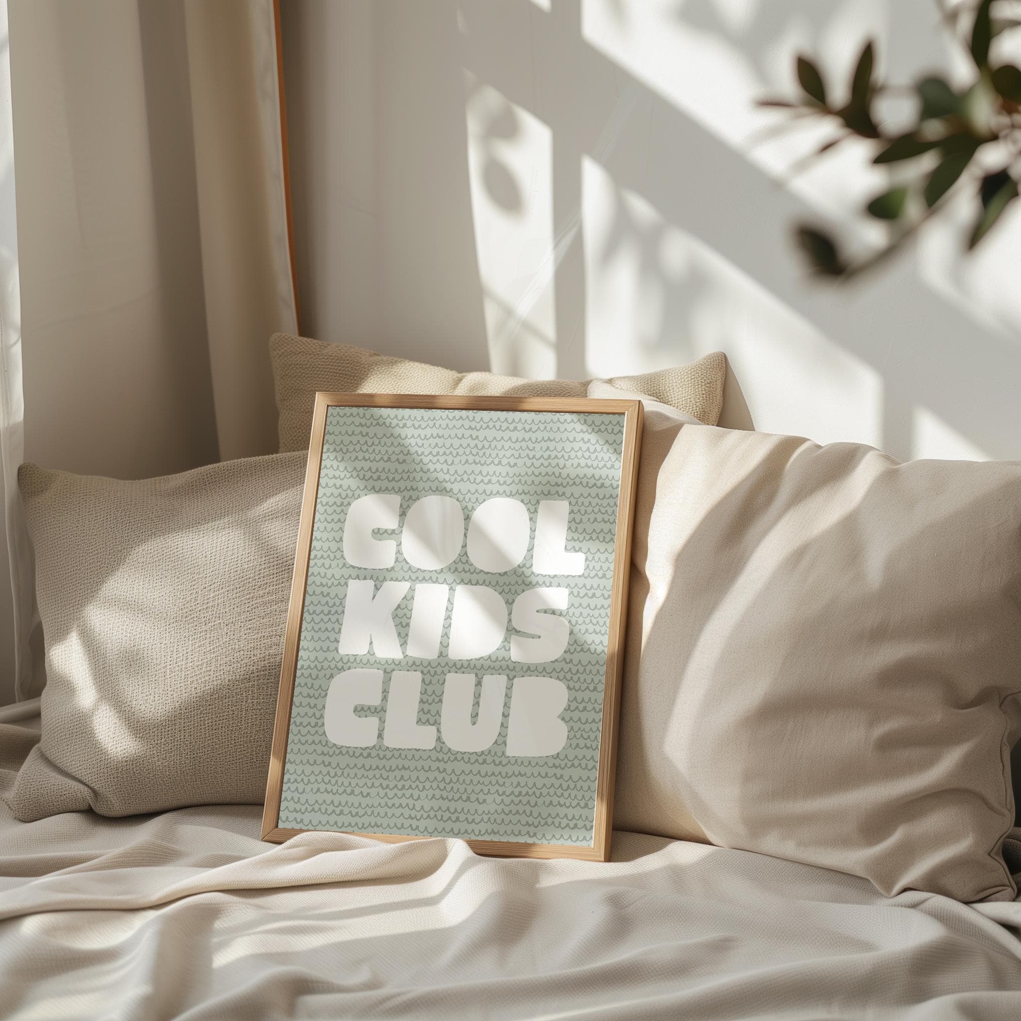 Cool Kids Club Print Vibrant Artwork for Your Little Trendsetter Perfect for Playrooms and Nurseries Green Color Art