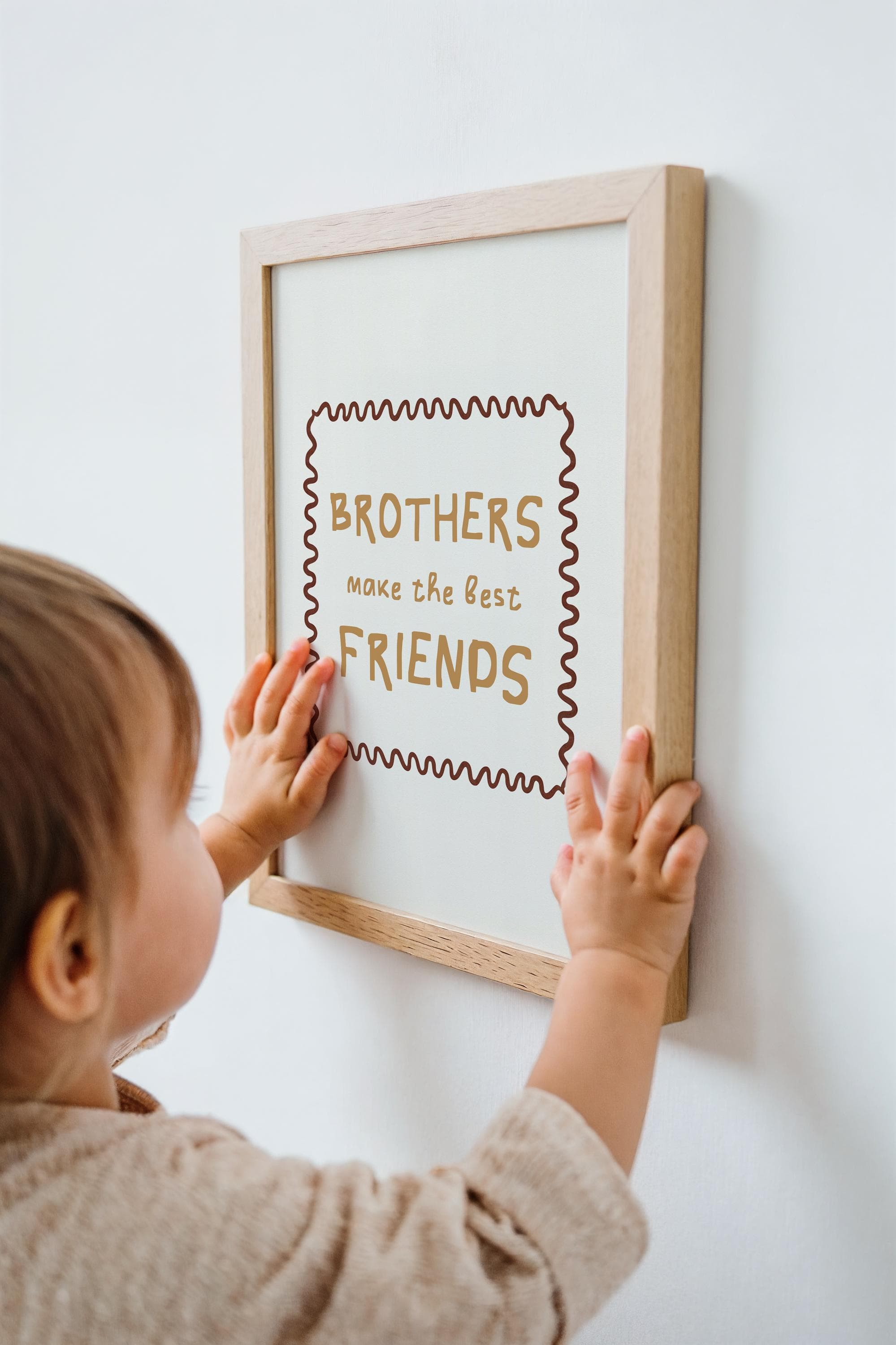 Brothers Make The Best Friends Printable Boy Nursery Wall Art Sibling Love Printable Quotes for Boy Nursery Decor Boys Room Quote Print - image 3