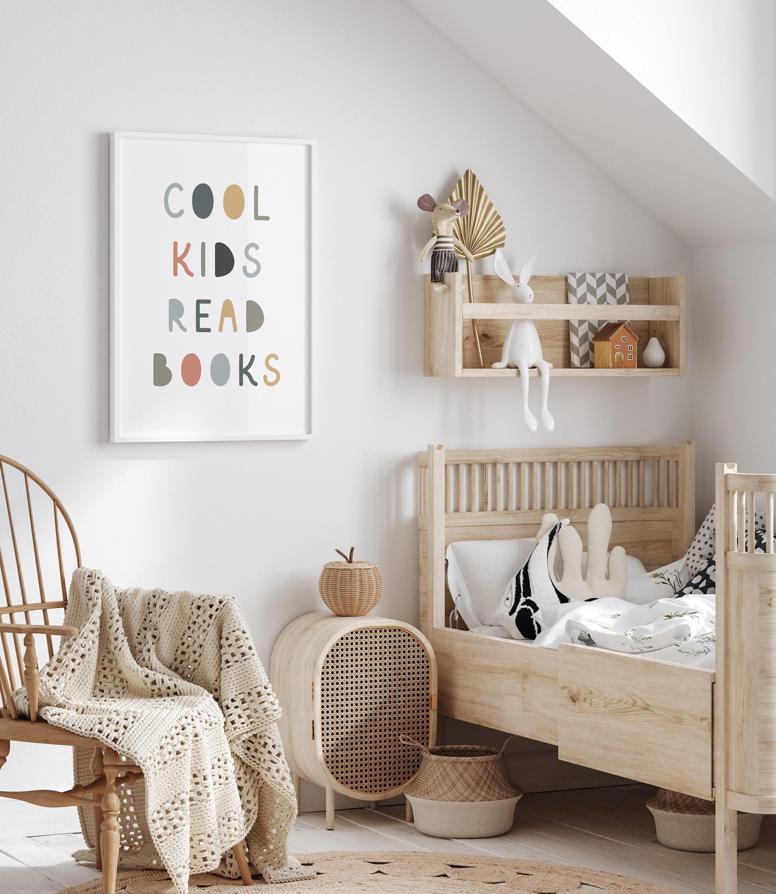 Cool kids read books read Quote Sign Book Lover Gift read corner Kids Wall Decor Playroom Reading book Classroom Printable School Decor - image 3