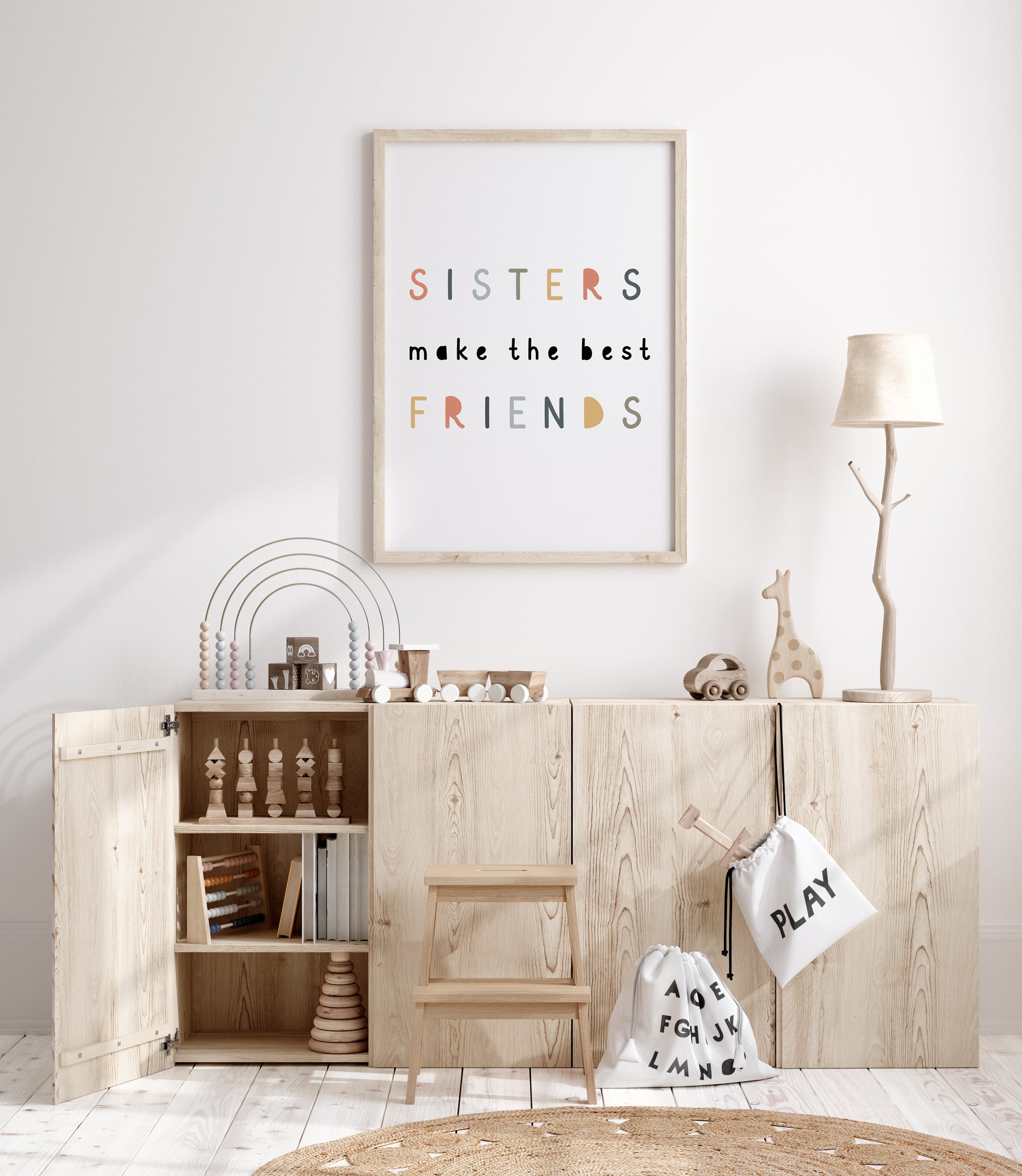 Sisters Make The Best Friends Printable Girl Nursery Prints Sisters Wall Art Girl Twins Nursery Decor Girls Playroom Prints - image 4