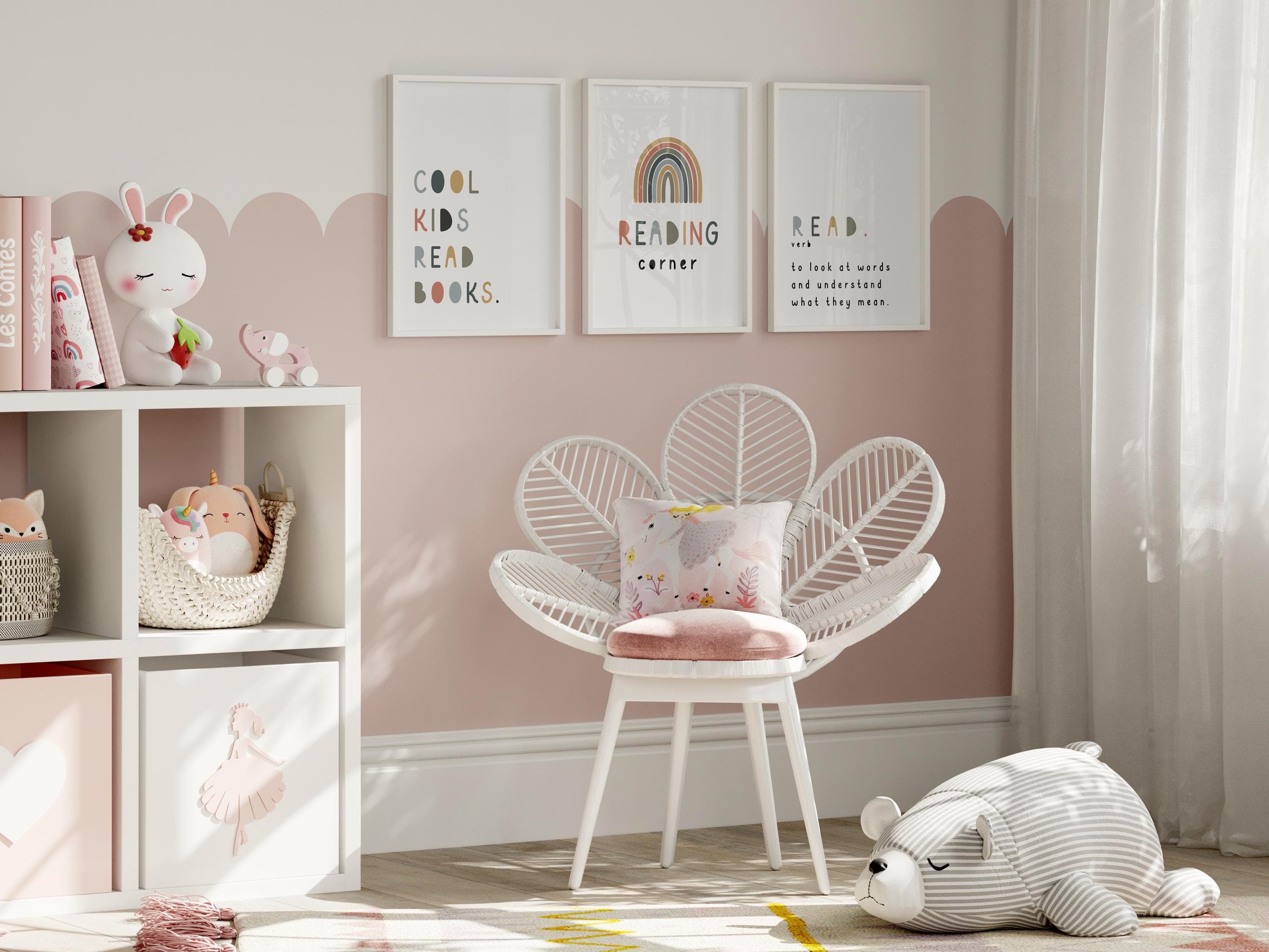 Read Meaning Wall Art for Kids Room Decor Set of 3 Cool Kids Read Books Reading Corner Montessori Printables Teen Girl Room Decor - image 5