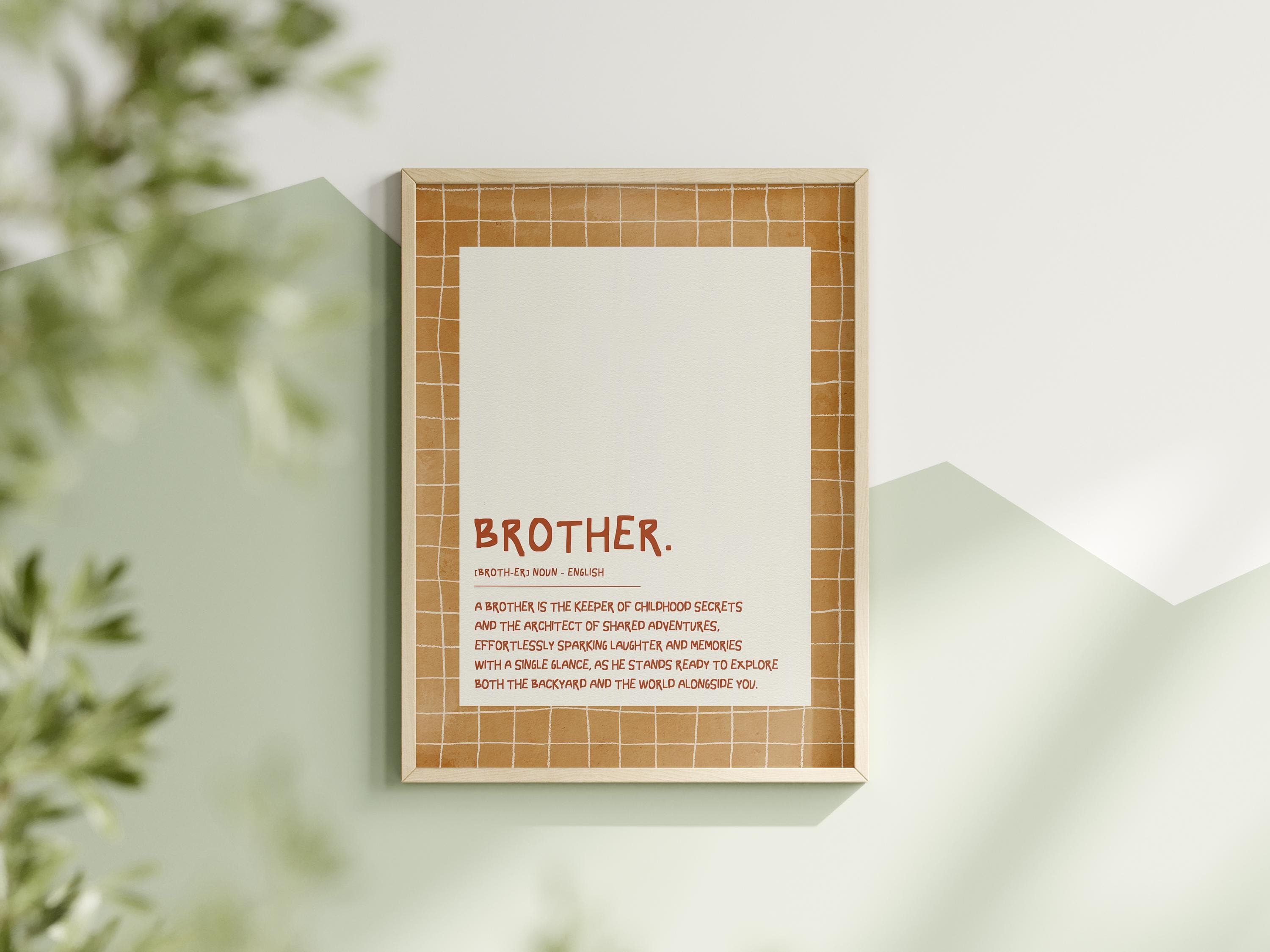 Whimsical Brotherly Love Definition Print Meaningful Wall Art for Brothers - image 5