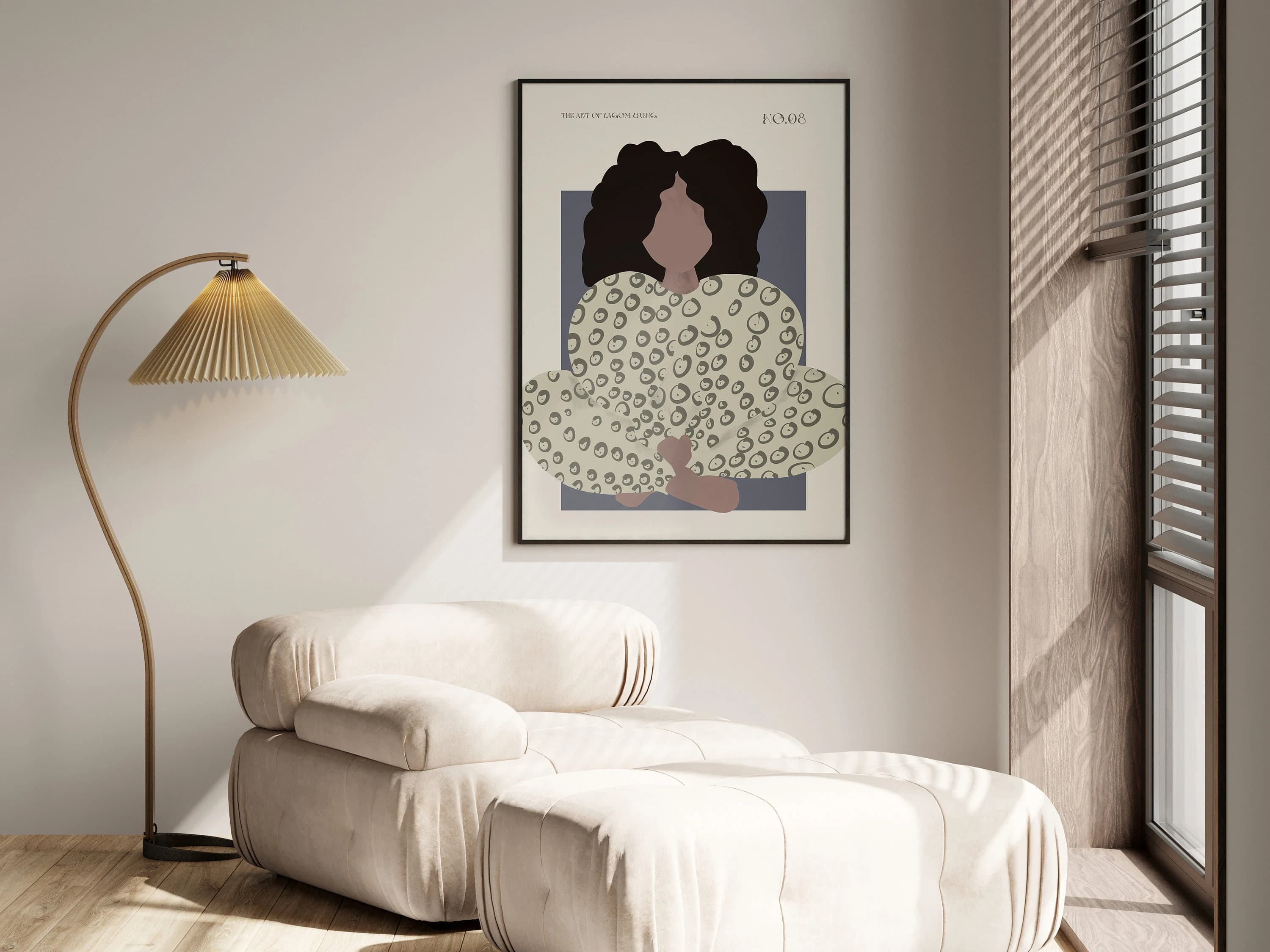 Abstract Woman Wall Art Mid Century Modern Art Modern Abstract People Art Living Room Wall Art Modern Art Prints Home Decor - image 4