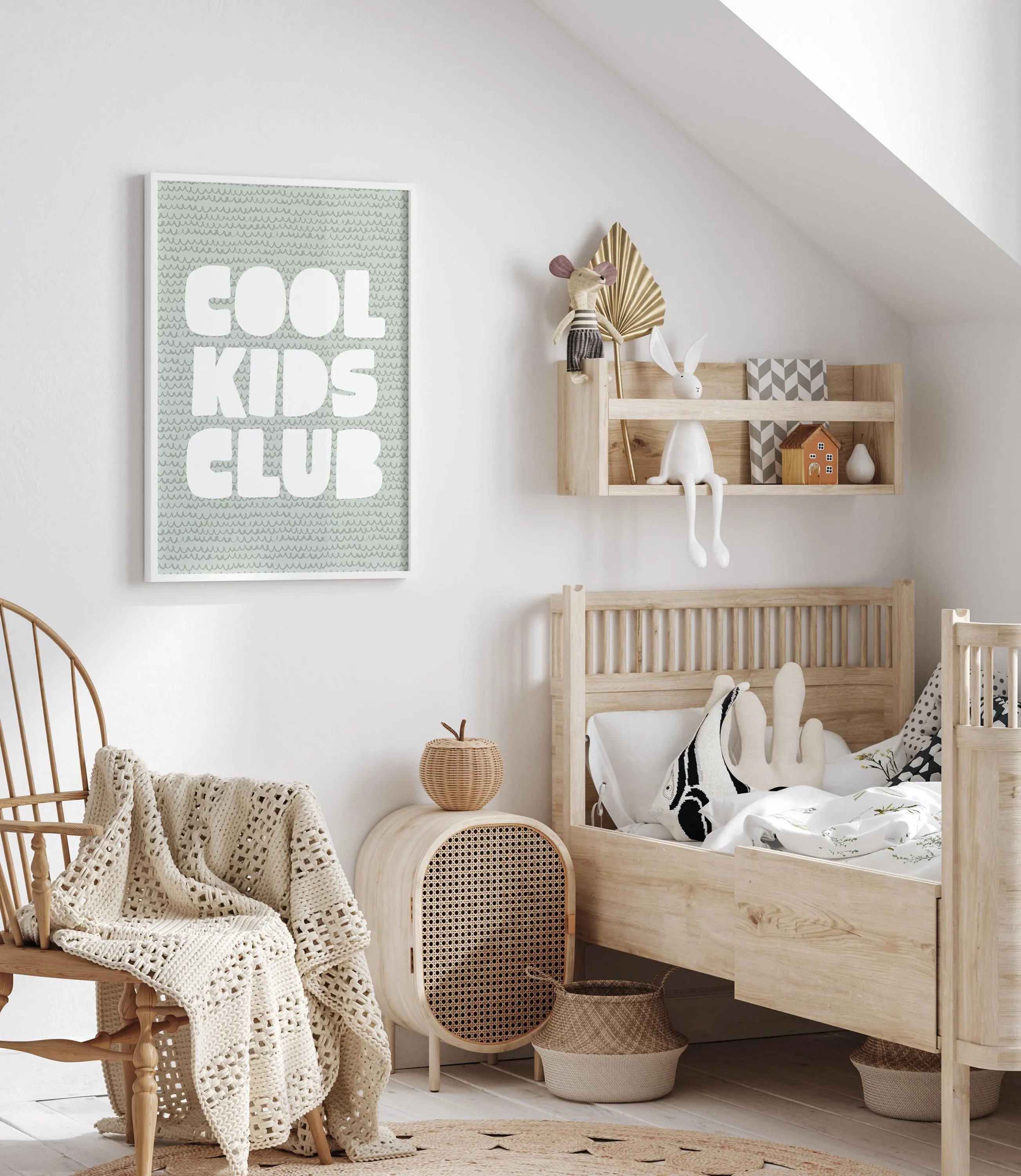 Cool Kids Club Print Vibrant Artwork for Your Little Trendsetter Perfect for Playrooms and Nurseries Green Color Art - image 4