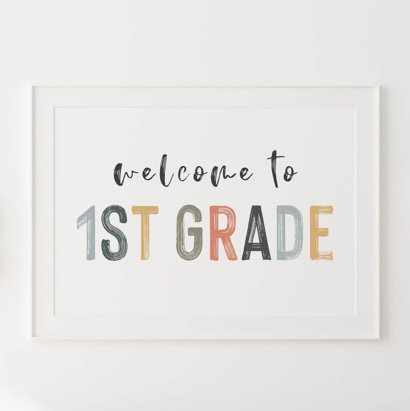 Welcome To First Grade Classroom Decor Posters Boho Rainbow Classroom Printable Welcome Back To School DIGITAL DOWNLOAD - image 3