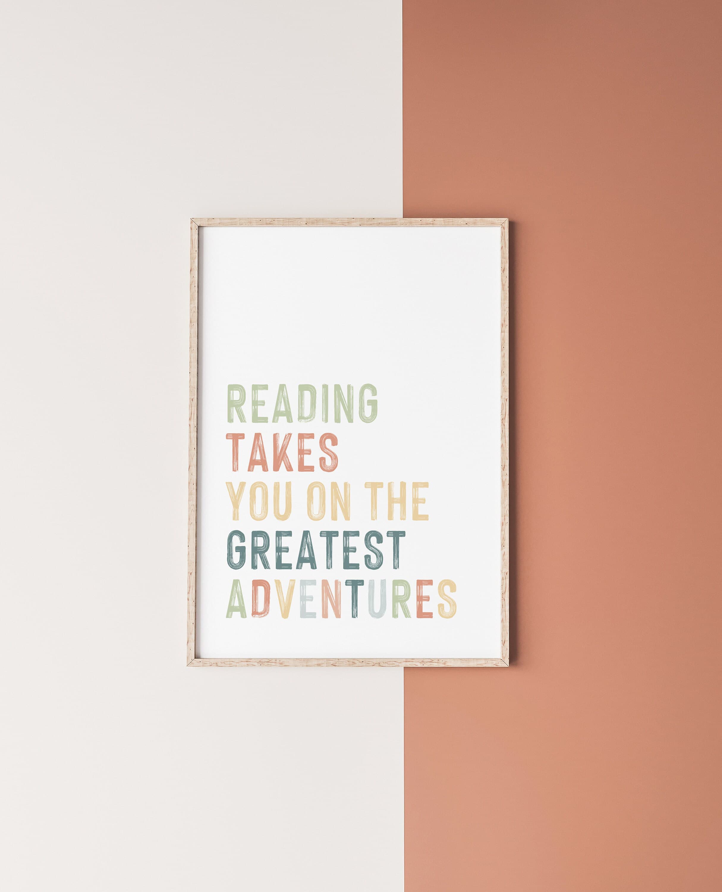 Colorful Reading Nook Set Pastel Rainbow Wall Art for Children's Room Decor Dreamy Set of 6 Reading Corner Art - image 5