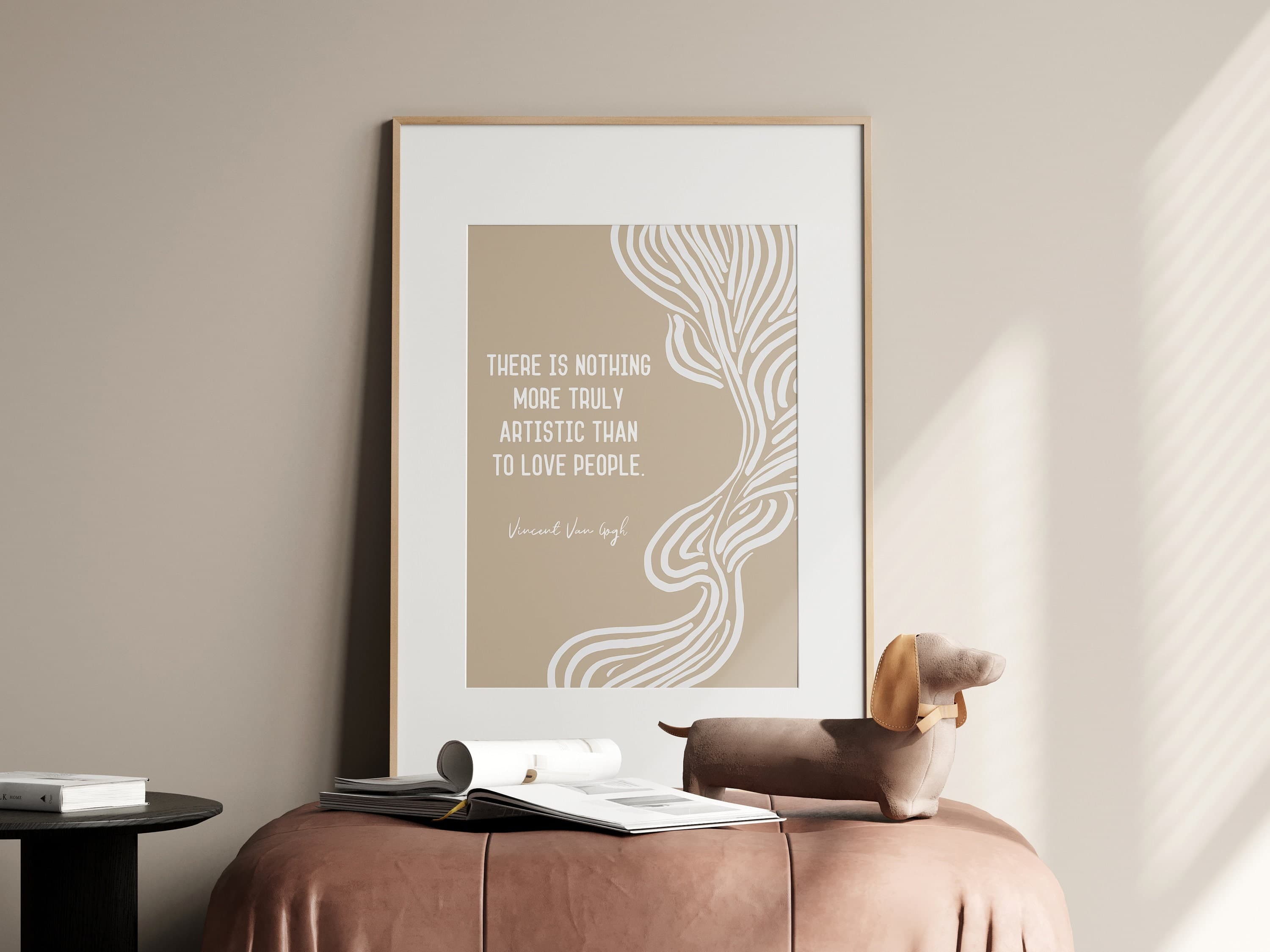 Van Gogh Quote Poster Nothing More Truly Artistic Than to Love People Print Scandinavian Home Art Modern Decor for Living Room - image 3