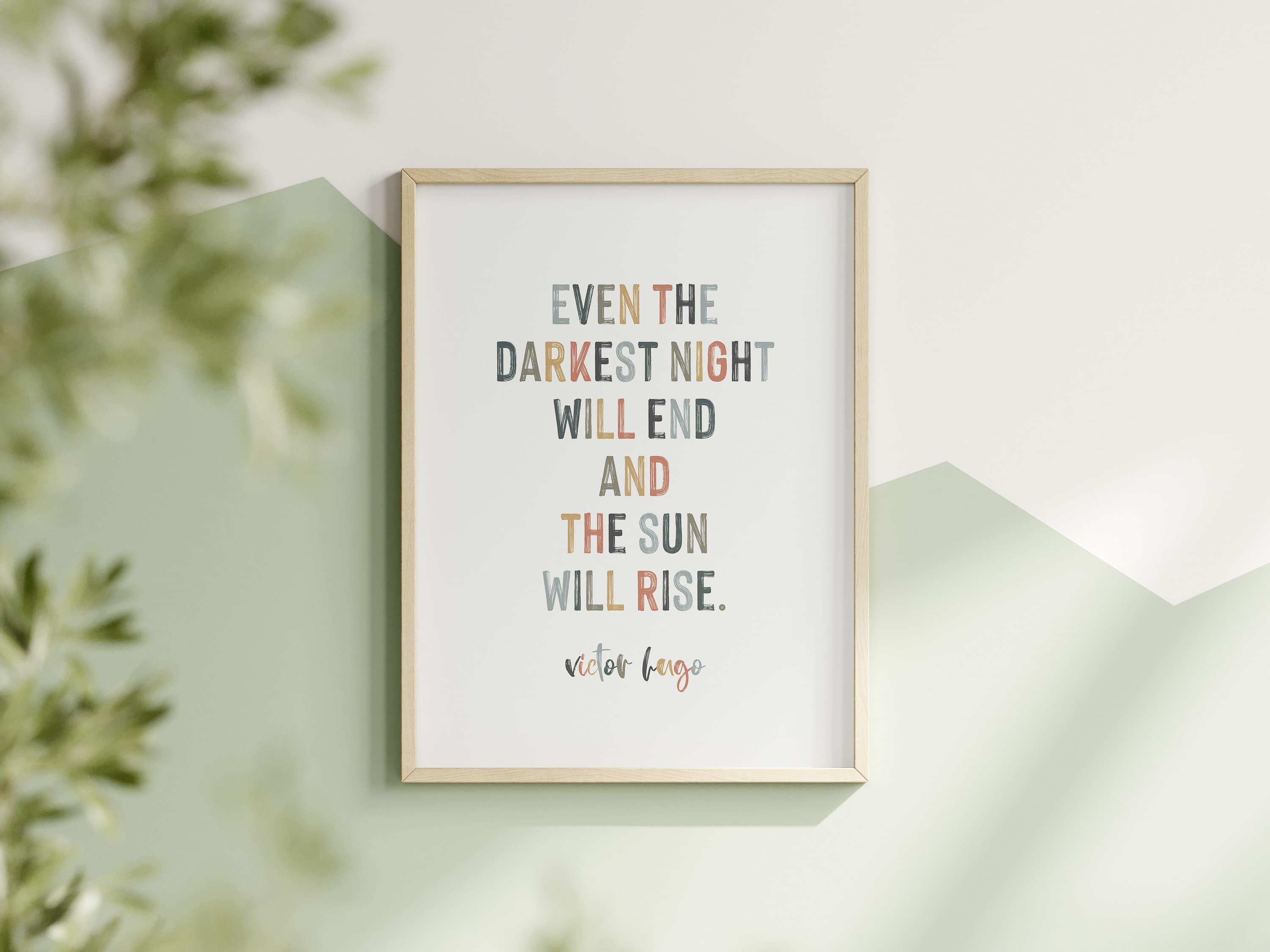 Victor Hugo 'Rise' Quote Wall Art Inspirational Quotes Print Boho Motivational Prints Literary Gift Idea