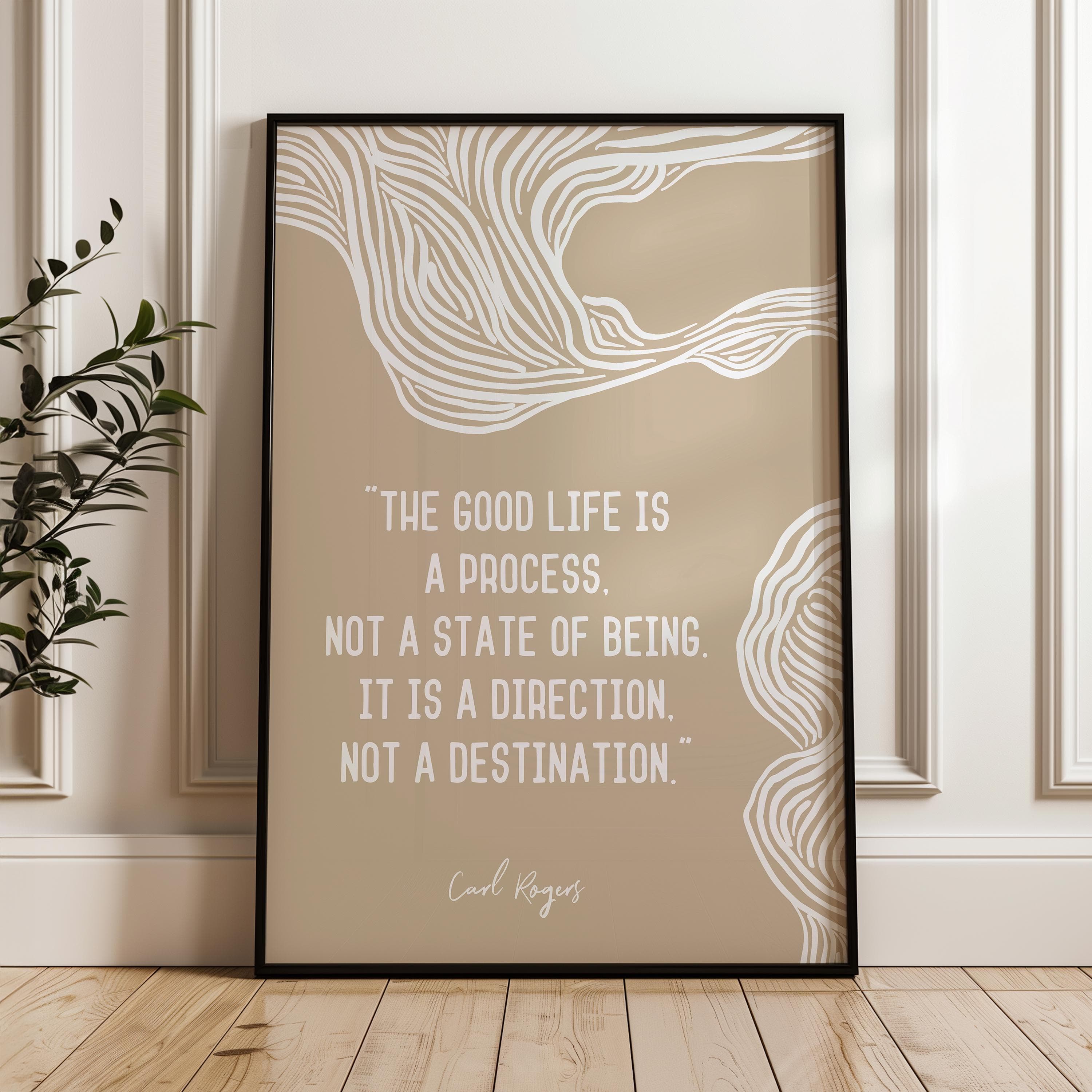 Inspiring Carl Rogers Quote Minimalist Digital Poster for Positive Living Motivational Quote Art The Good Life Poster Self Growth Print - image 3