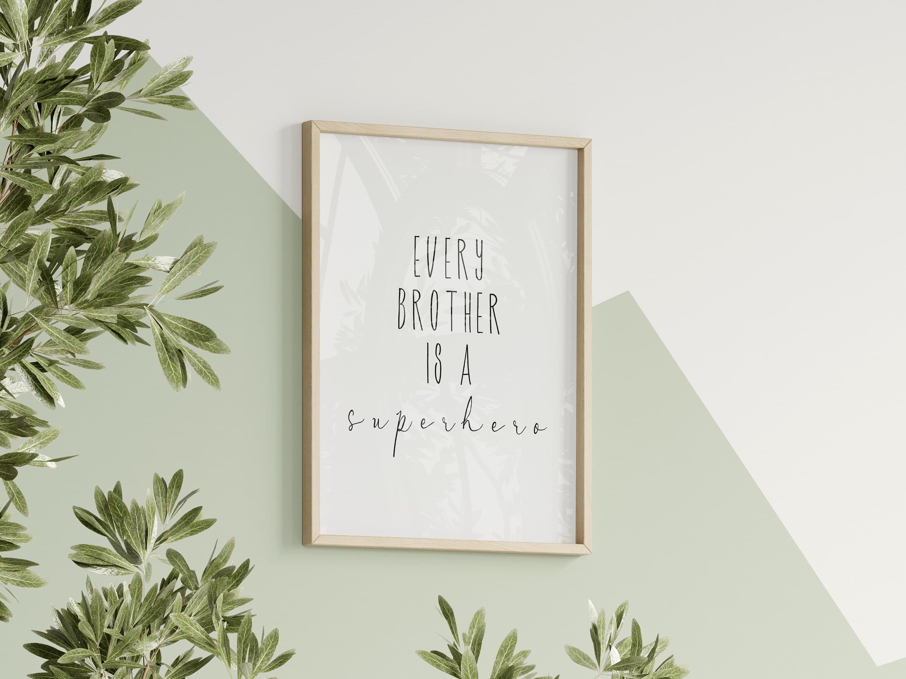 Every Brother Is A Superhero Sign Minimalist Boys Room Superhero Boys Room Print Playroom Art - image 3