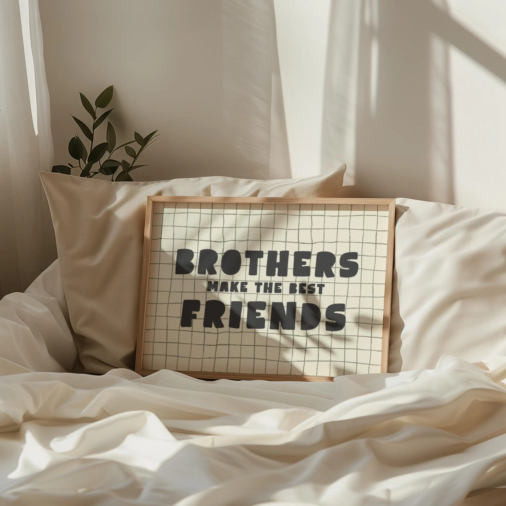 Brothers Make The Best Friends Printable Boy Nursery Print - image 5