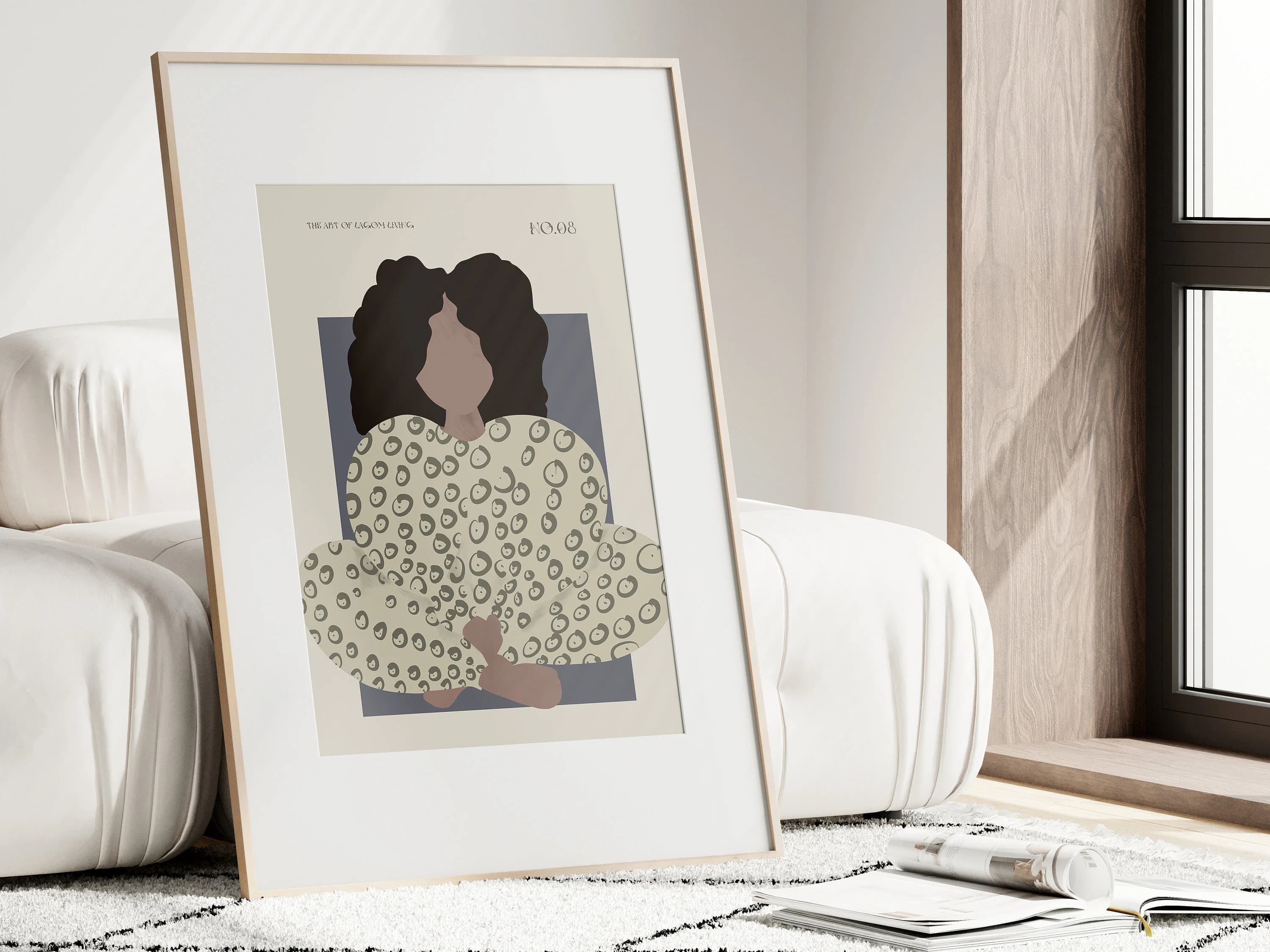 Abstract Woman Wall Art Mid Century Modern Art Modern Abstract People Art Living Room Wall Art Modern Art Prints Home Decor - image 3