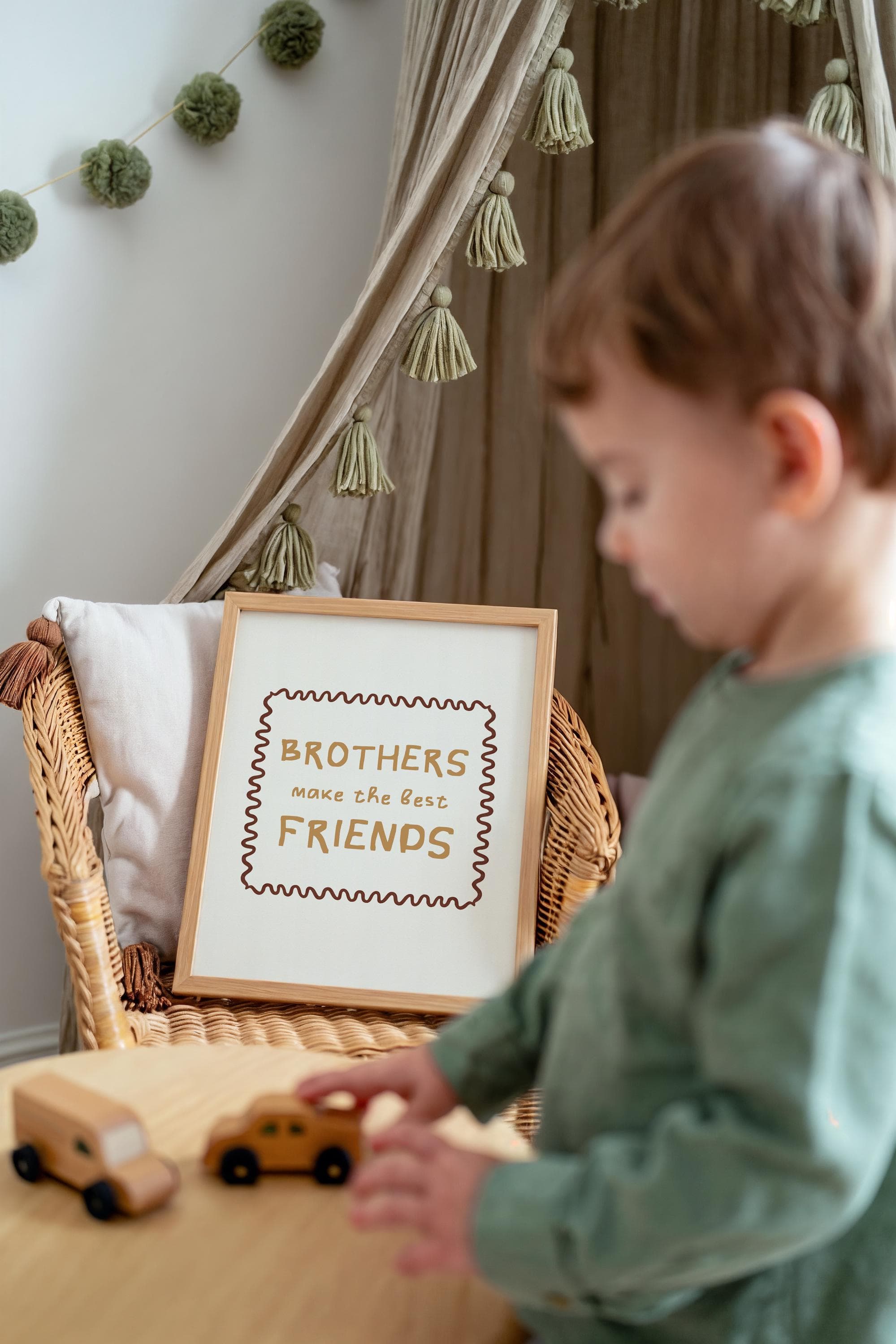 Brothers Make The Best Friends Printable Boy Nursery Wall Art Sibling Love Printable Quotes for Boy Nursery Decor Boys Room Quote Print - image 5