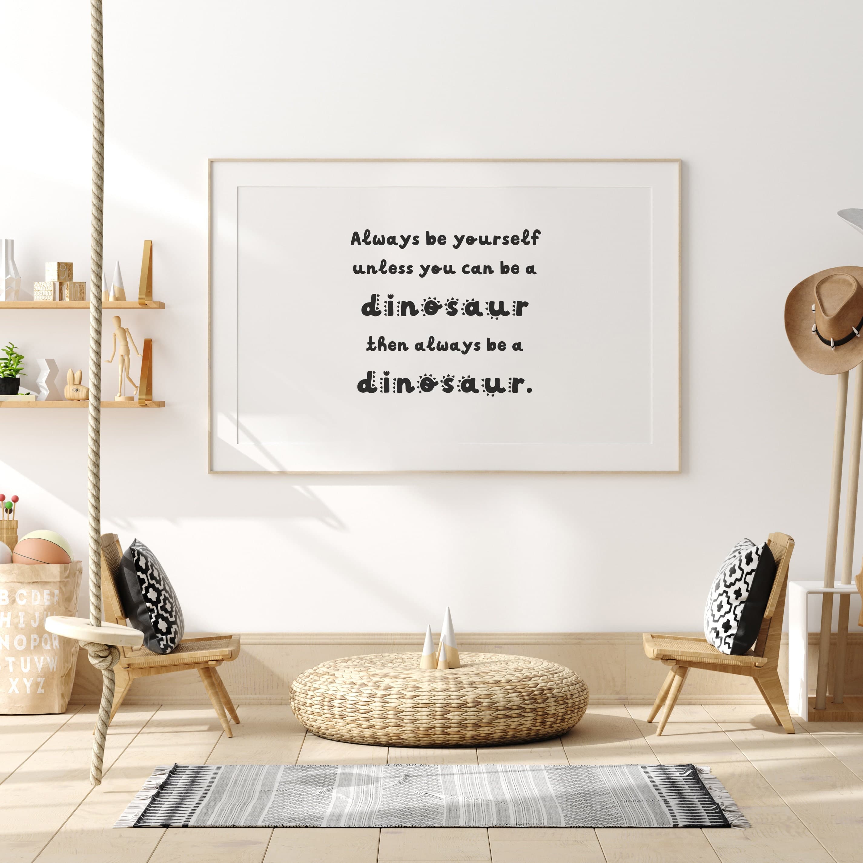 Dinosaur Quote Wall Art Black White Dino Quotes Dinosaur Theme Prints Gift For Boys Room Prints Digital - image 5