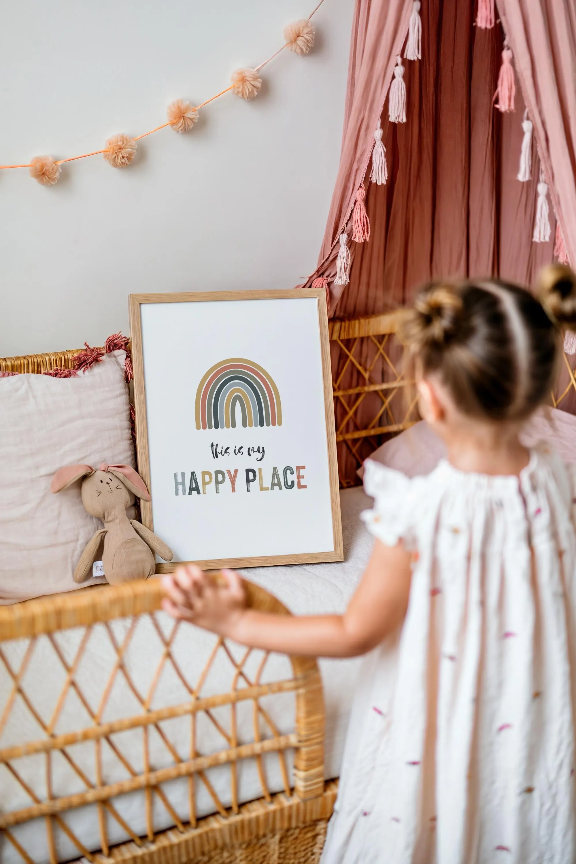 This is my Happy Place Print Inspirational Typography Print Rainbow Art - image 4