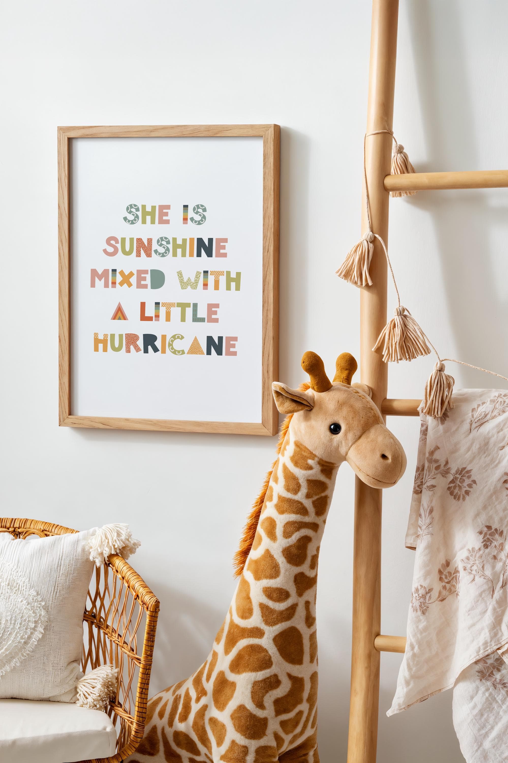 Sunshine & Hurricane Sign for Girls Room Wall Art Nursery Quotes Decor - image 5