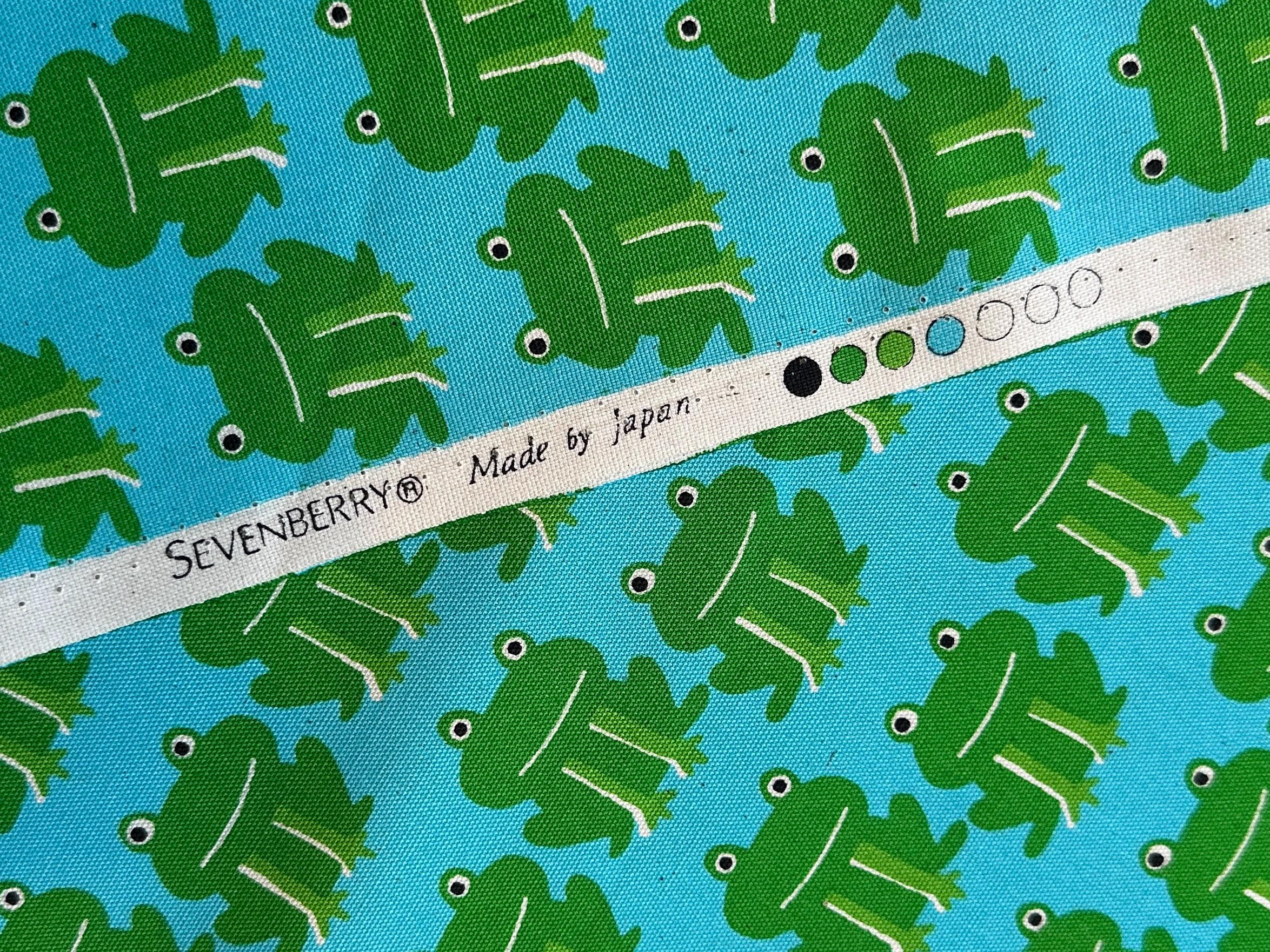 Kaeru by Sevenberry, Japanese 100% Oxford Cotton, Frog Fabric, By the Metre, Half Metre, Fat Quarter - image 4