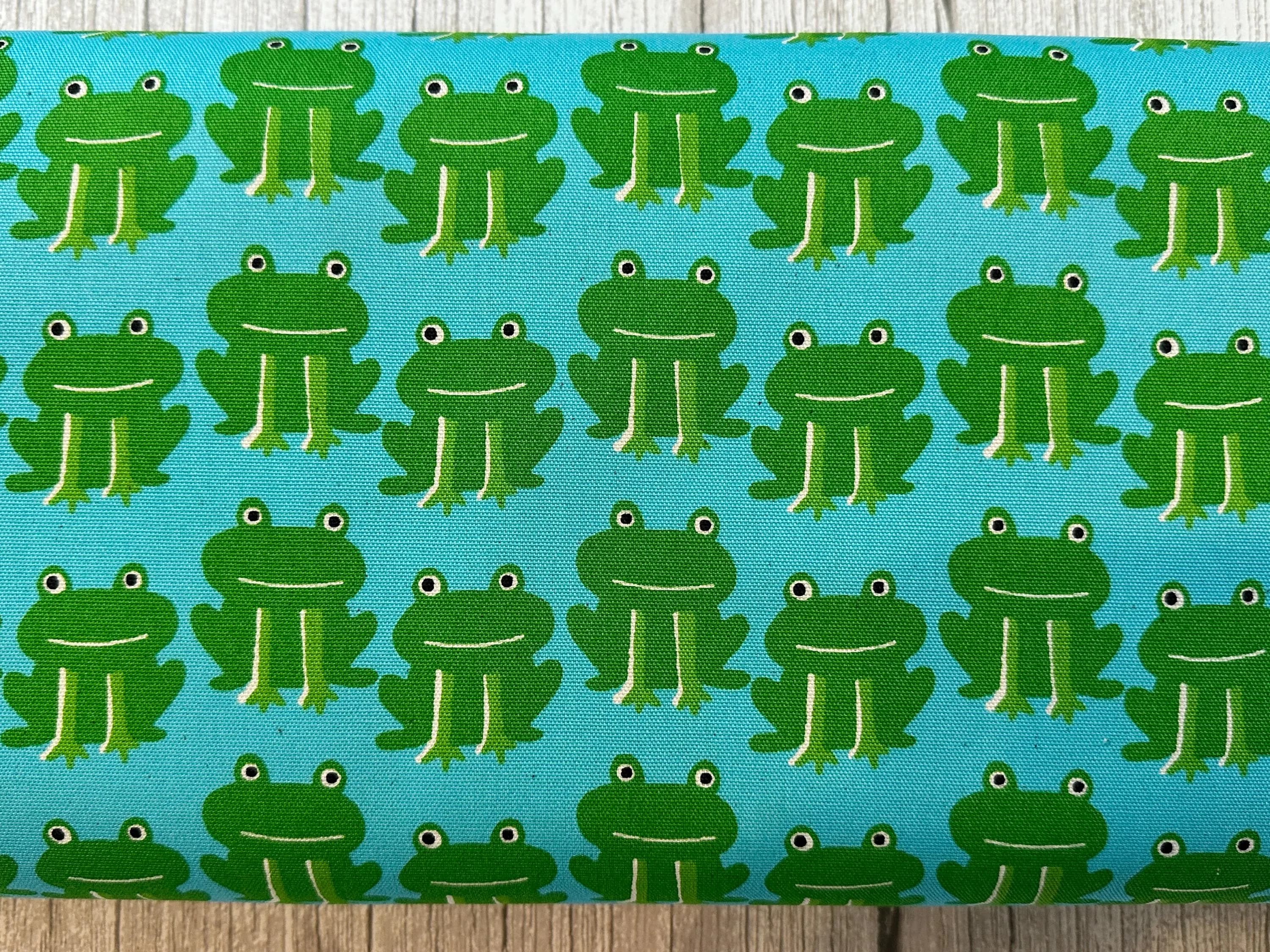 Kaeru by Sevenberry, Japanese 100% Oxford Cotton, Frog Fabric, By the Metre, Half Metre, Fat Quarter - image 3