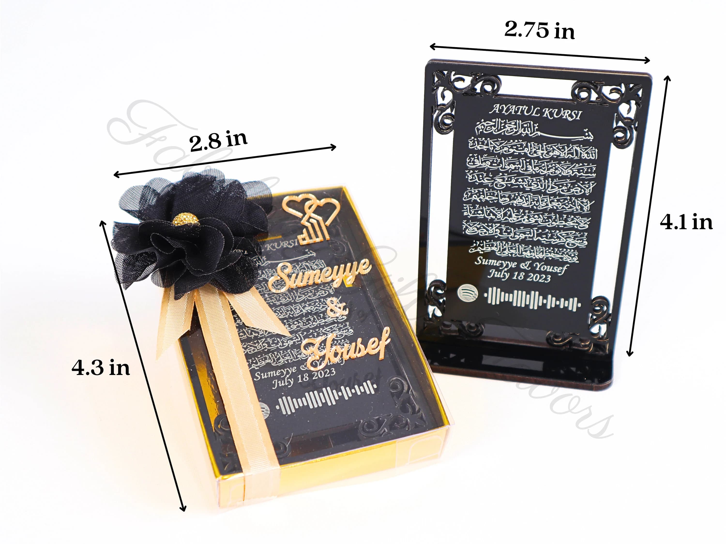 Personalized Ayatul Kursi on Stand Favors for Guests, Home Décor, Wedding Baby Shower Birthday Ameen Islamic Muslim Party Favors Gifts - image 4