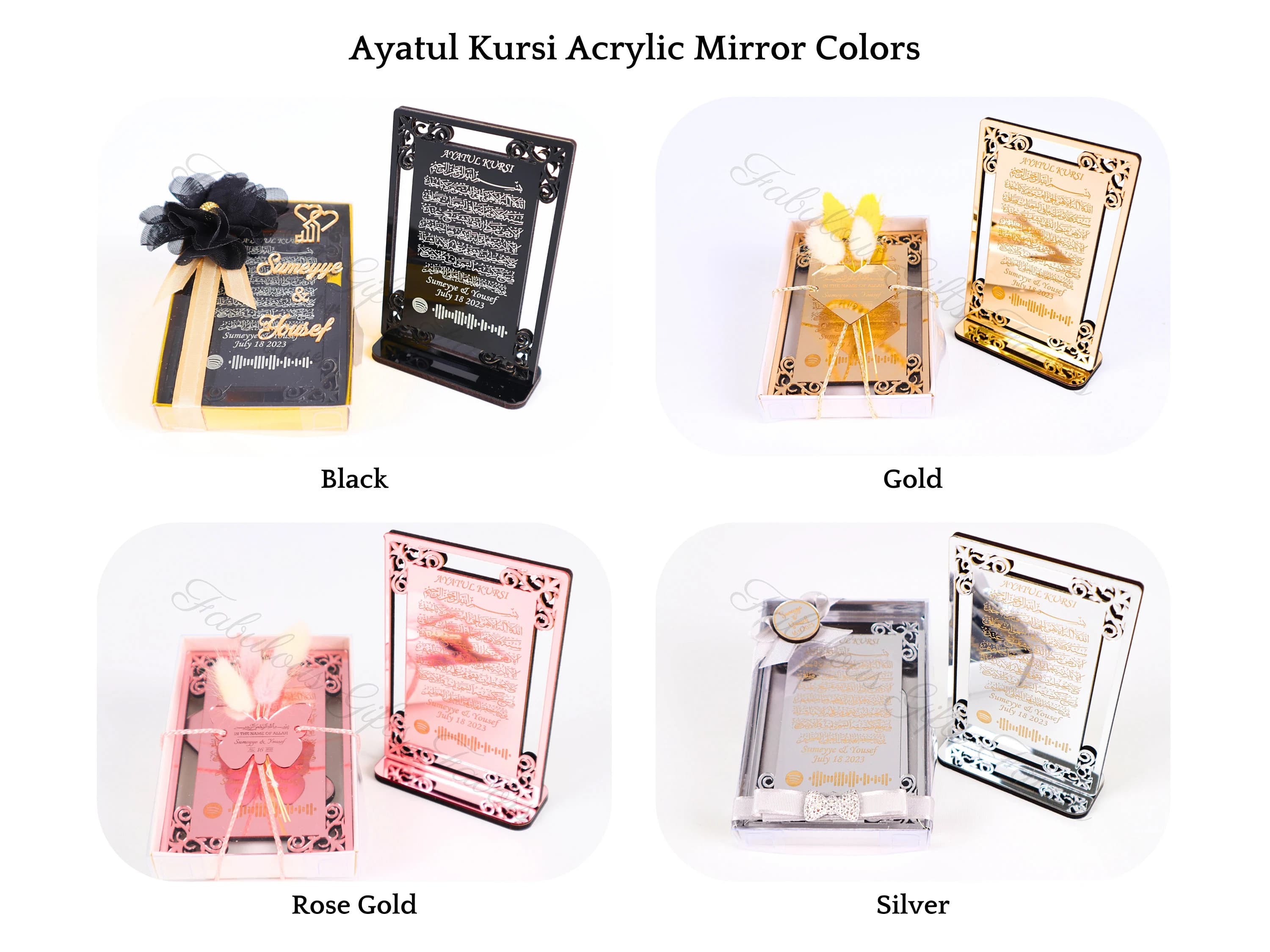 Personalized Ayatul Kursi on Stand Favors for Guests, Home Décor, Wedding Baby Shower Birthday Ameen Islamic Muslim Party Favors Gifts - image 3