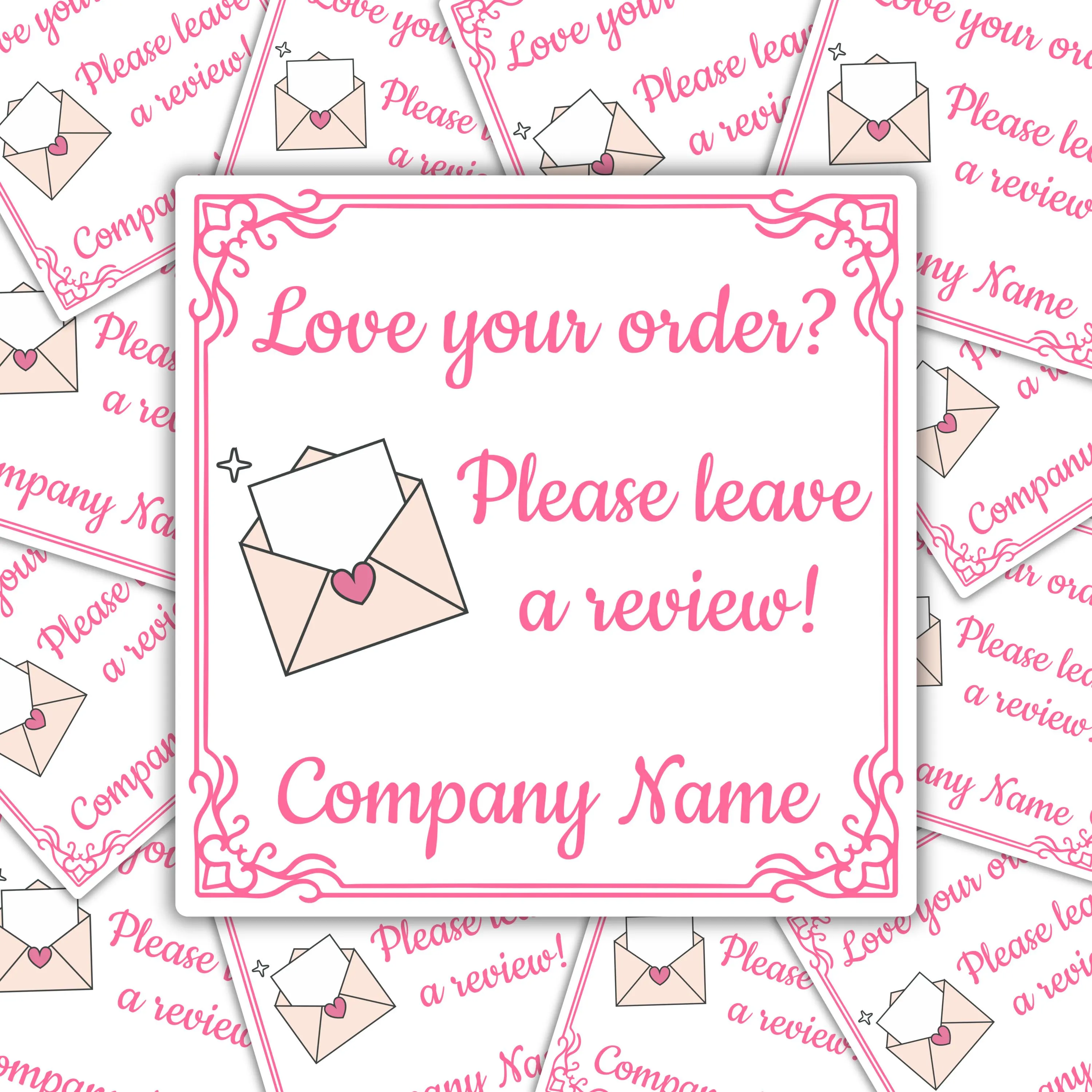 Feedback Review Request Stickers Labels Rate Us Shop Small Business Packaging Personalised Custom Happy Mail for Online Sellers Thank You