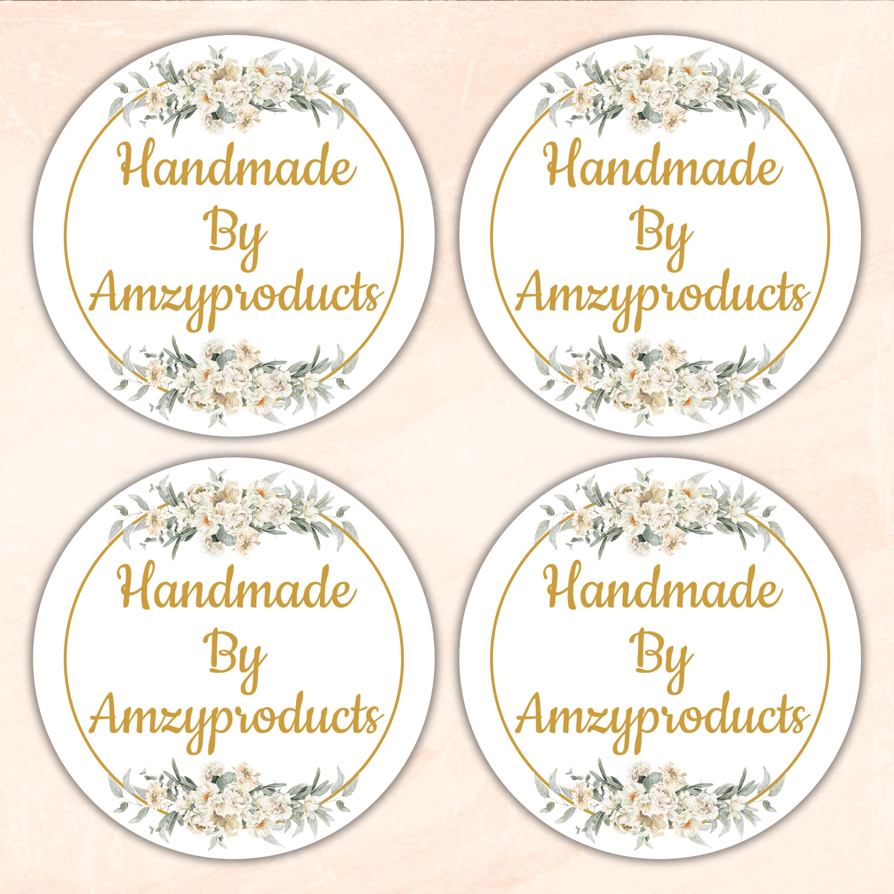 Handmade By Business Stickers Labels Shop Small Business Packaging Branding Personalised Custom Happy Mail for Online Sellers Thank You - image 5